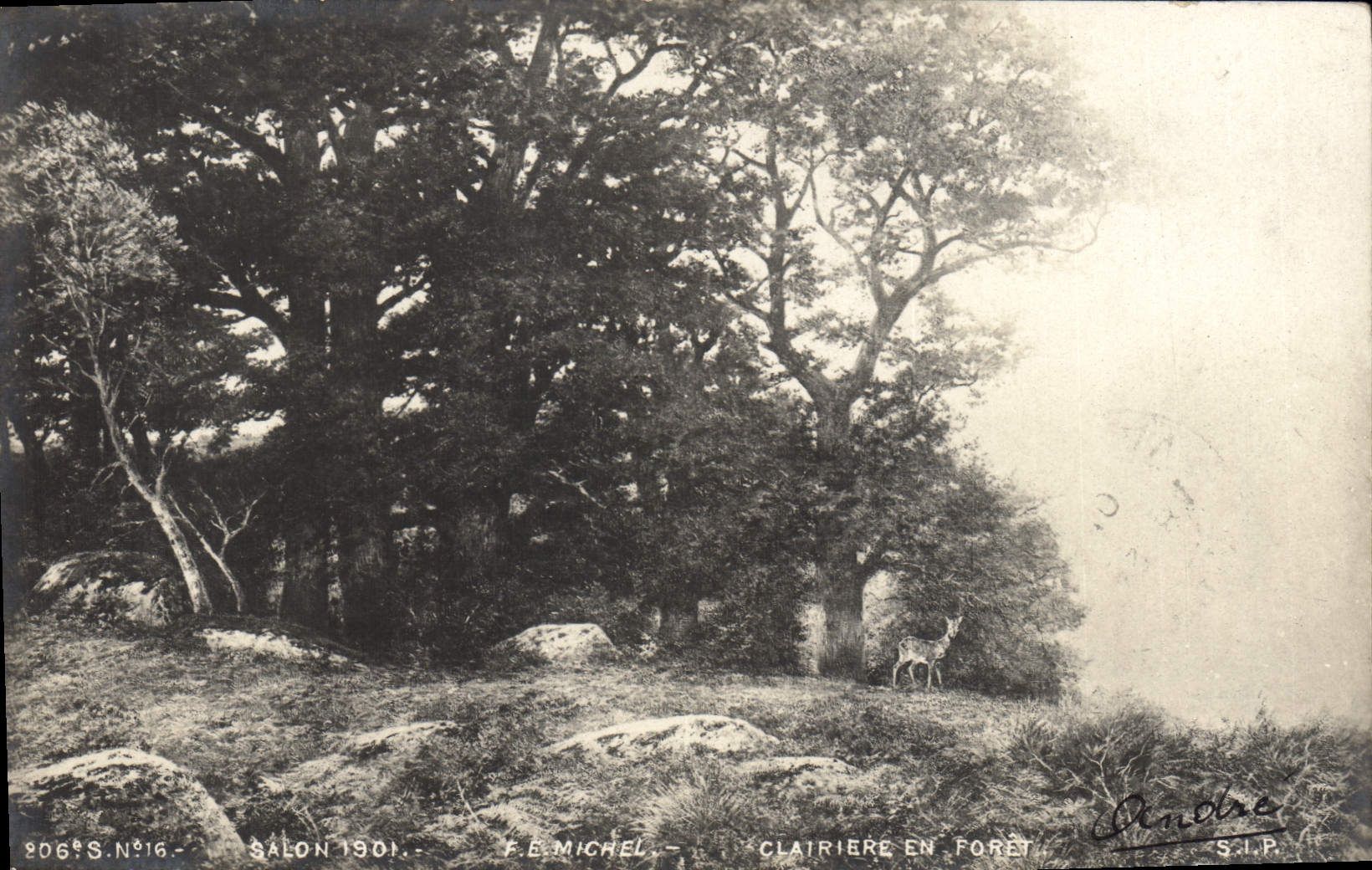 CPA Salon 1901 Michel Clairiere en foret Biche