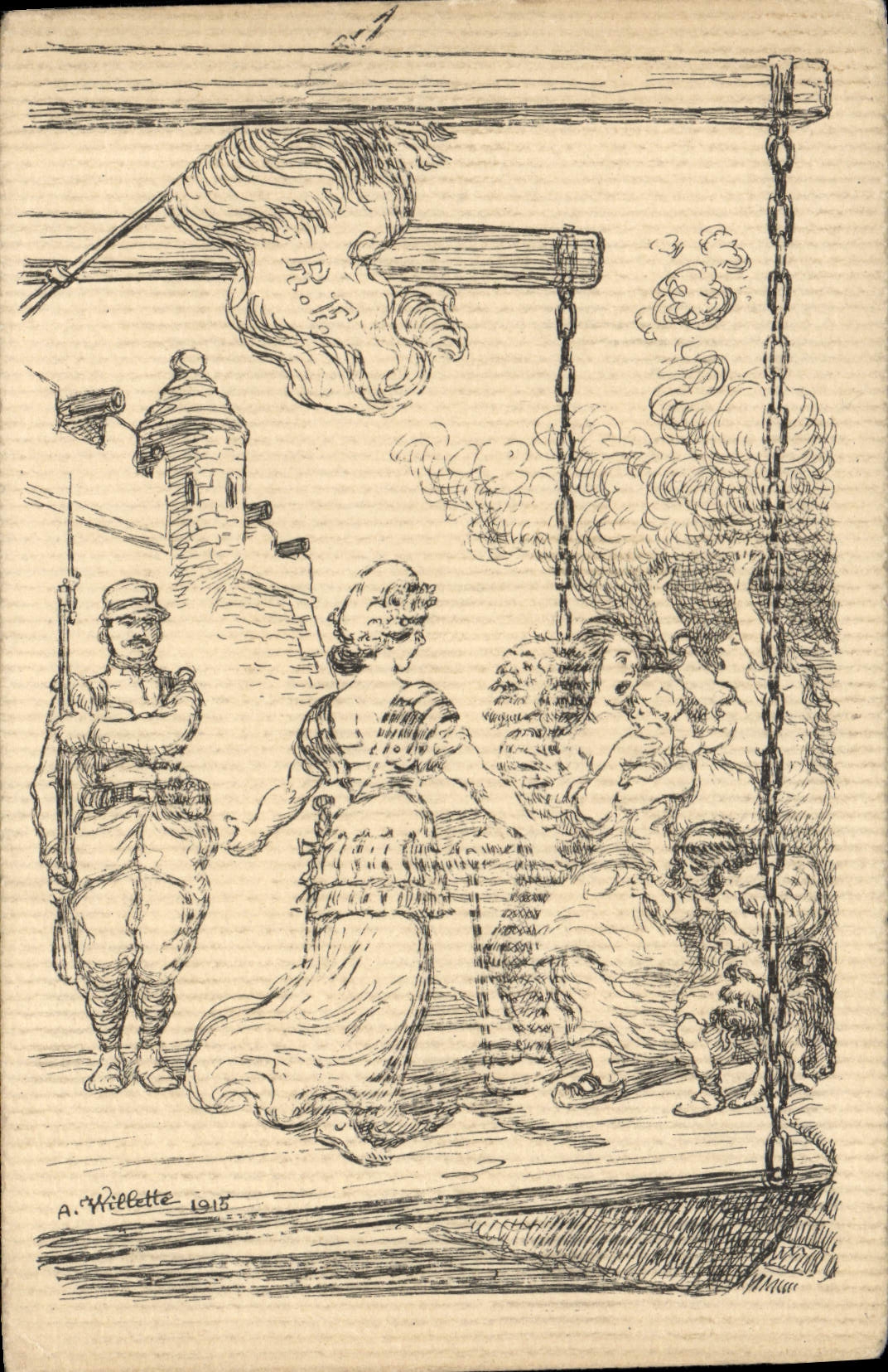 Vintage Postcard Fantasy Illustrator Marianne Militaria