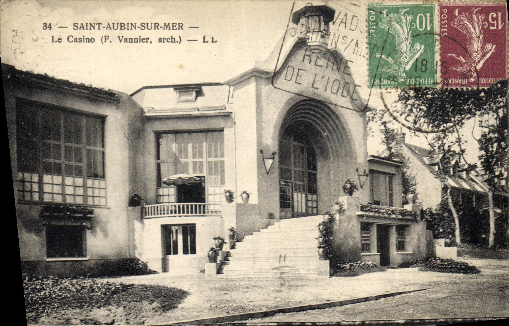 Vintage Postcard Holy Casino Aubin on Sea the casino