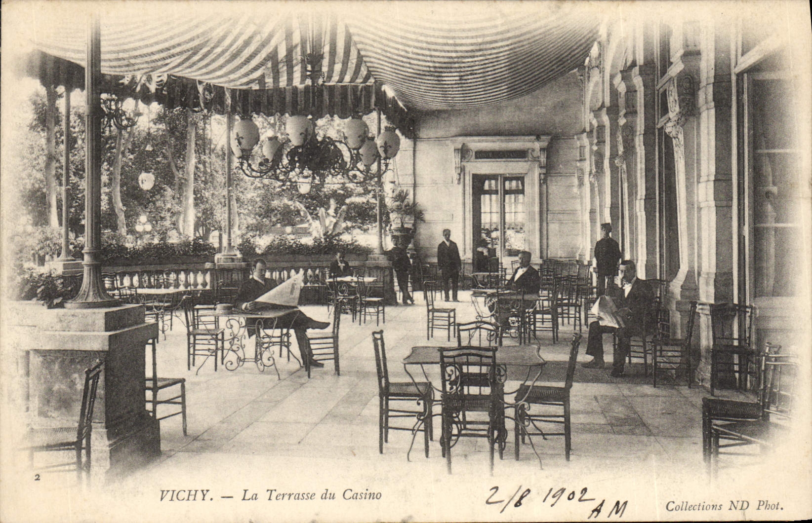 Vintage Postcard Vichy Casino the terrace