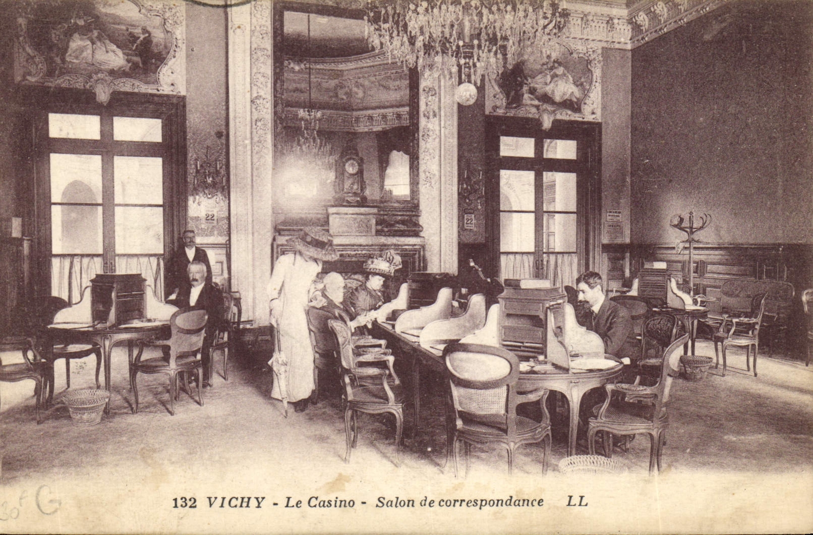 CPA Casino Vichy Salon de correspondance