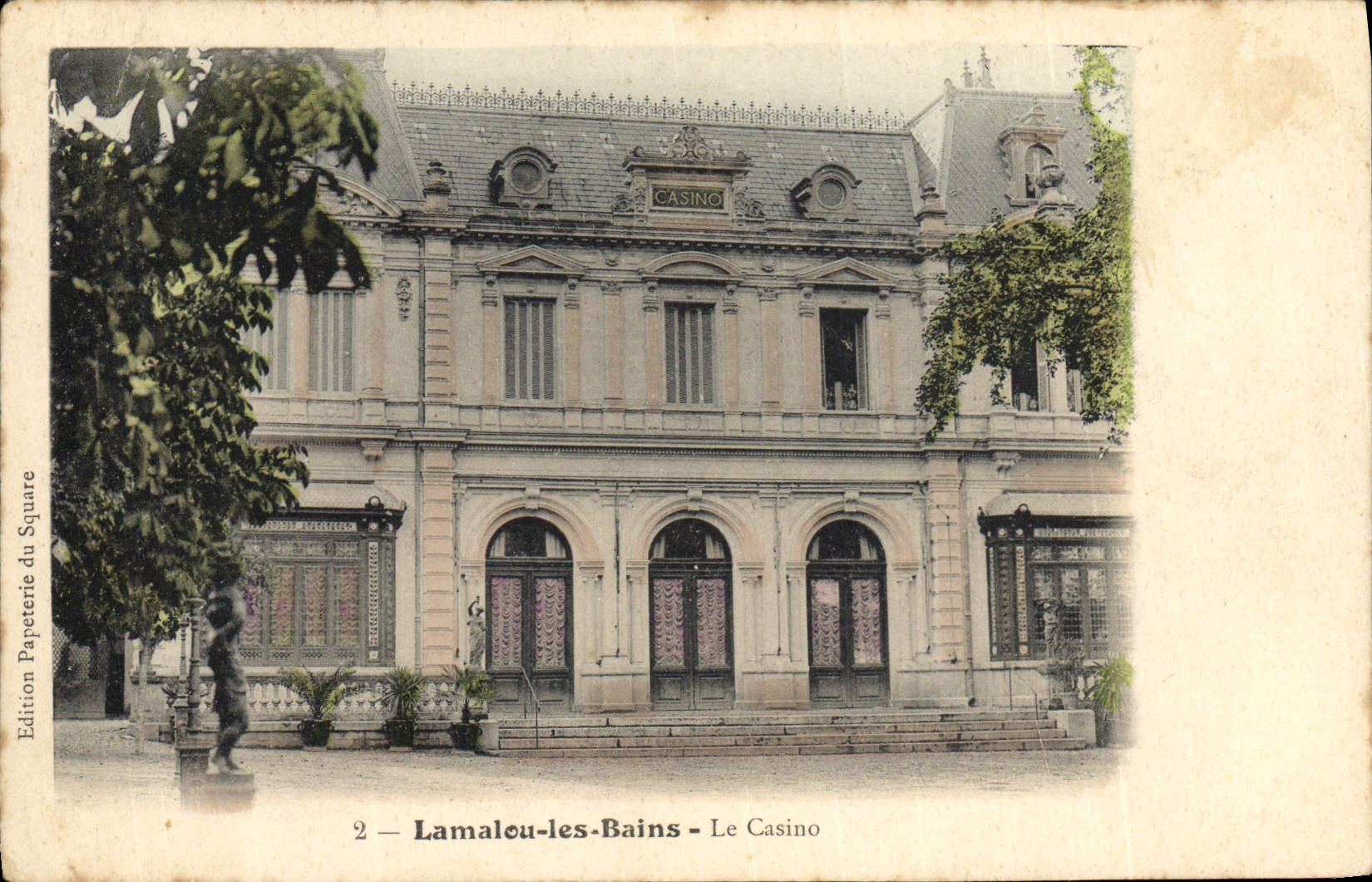 Vintage Postcard Lamalou Casino Baths