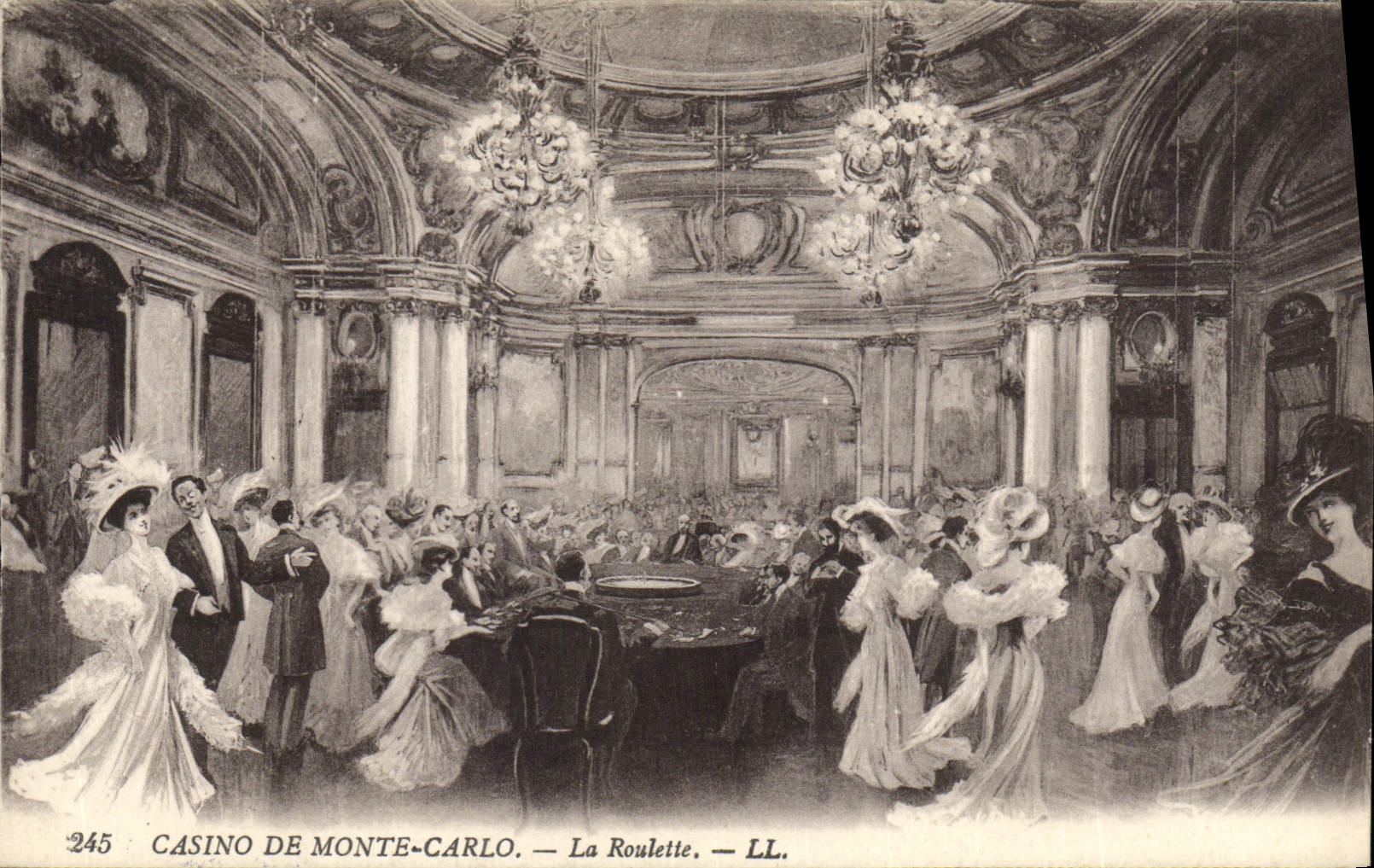 Vintage Postcard Monte Carlo Casino the caster