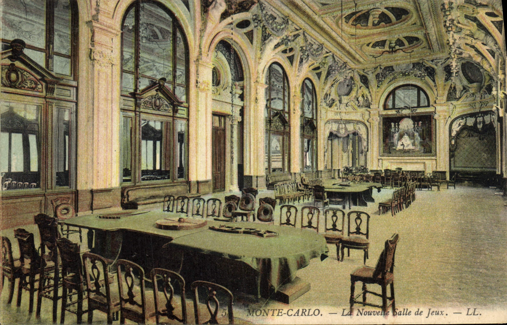 Vintage Postcard Monte Carlo Casino the news of play