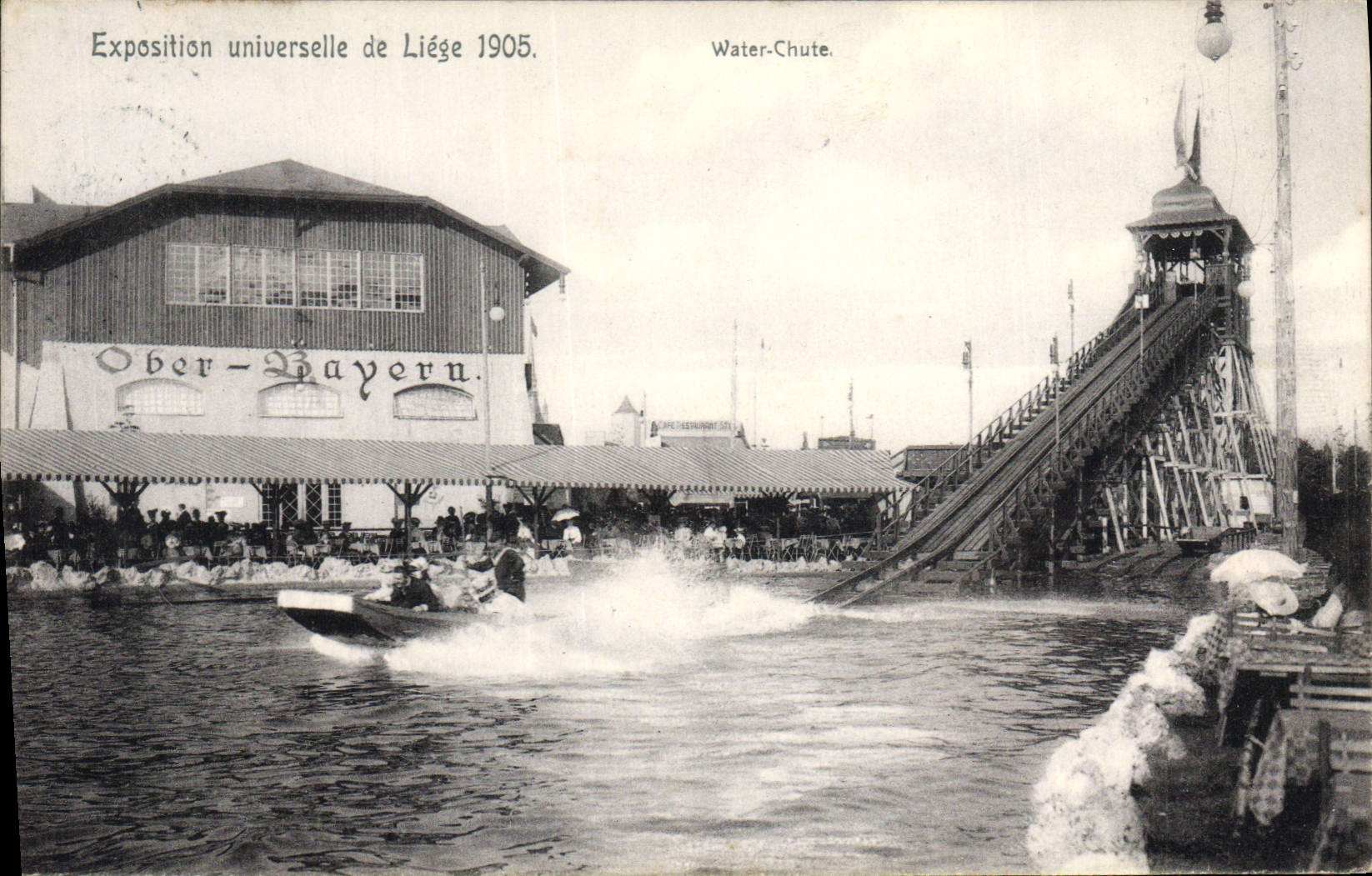 Postal Exposición Universal de Lieja 1905 de Water Caída