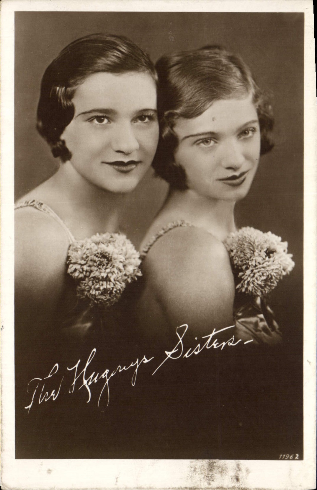Vintage Postcard Hugreys Sisters