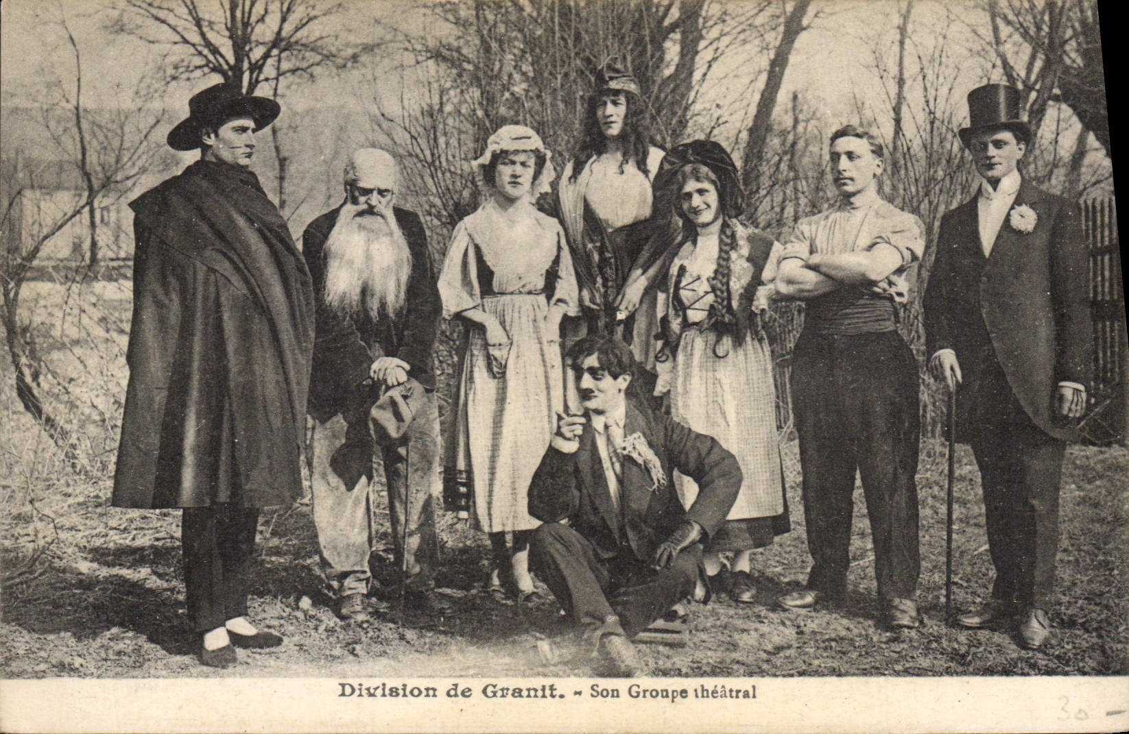 Postal División del granito Su grupo teatral
