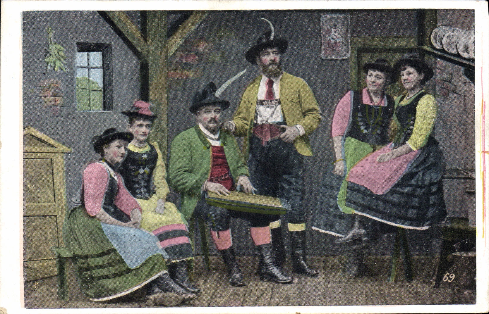 Vintage Postcard Italy Folklore