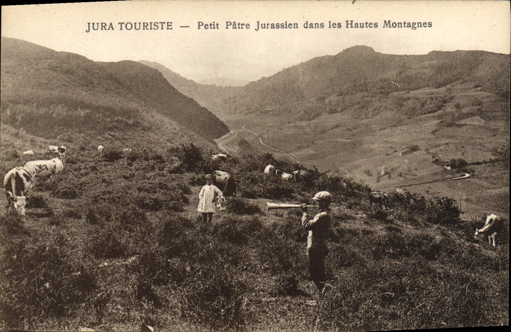 Vintage Postcard Jura Folklore Small Jurassic Shepherd in the High mountains