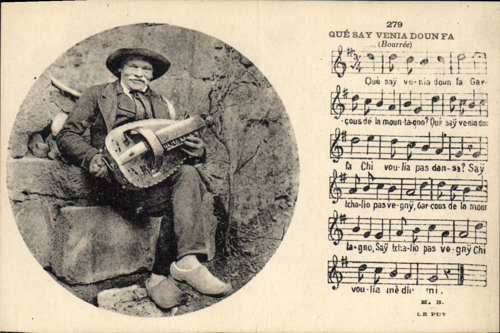 Vintage Postcard Folklore That Say Venia Dounfa