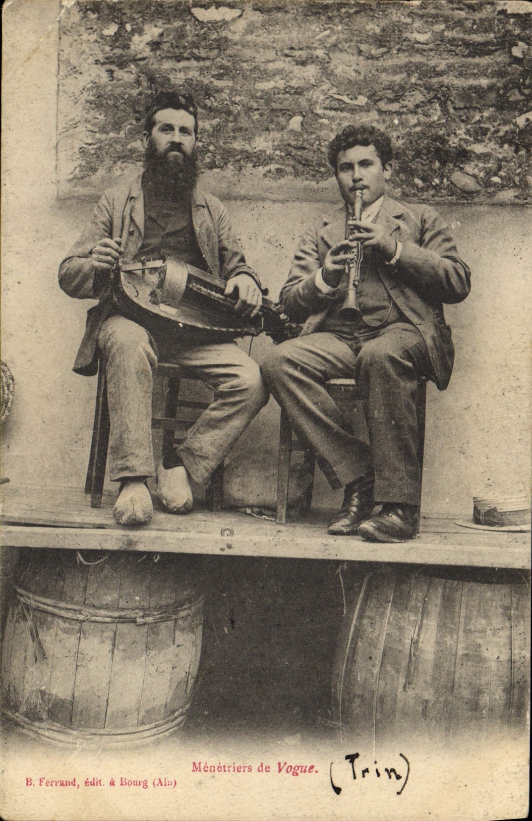 Vintage Postcard Folklore Fiddlers of Vogue