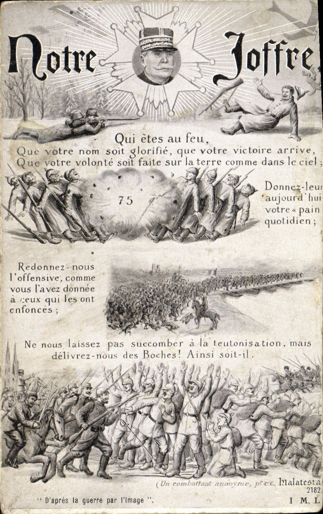 Vintage Postcard Militaria Our Joffre