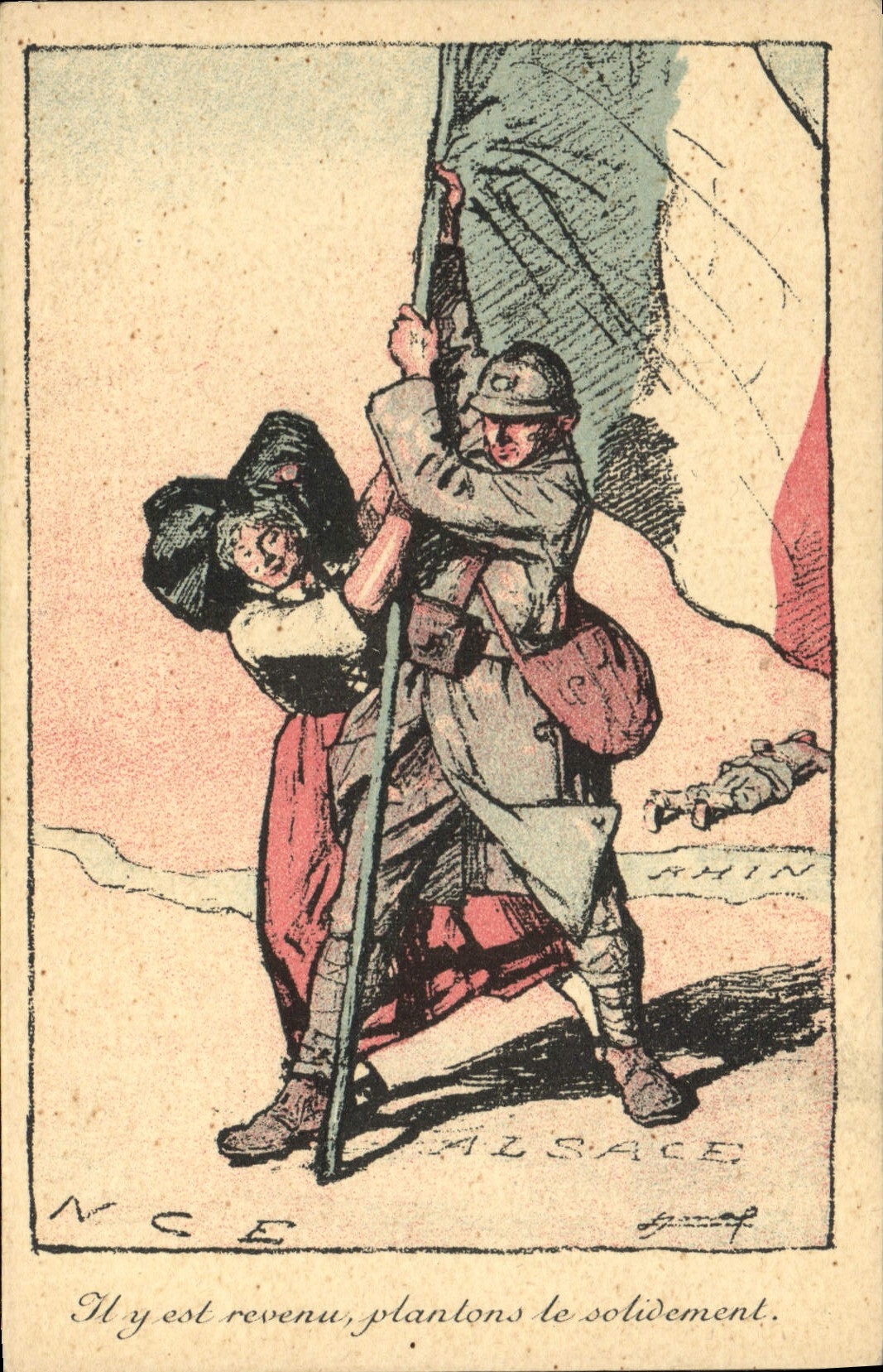 CPA Militaria Alsace
