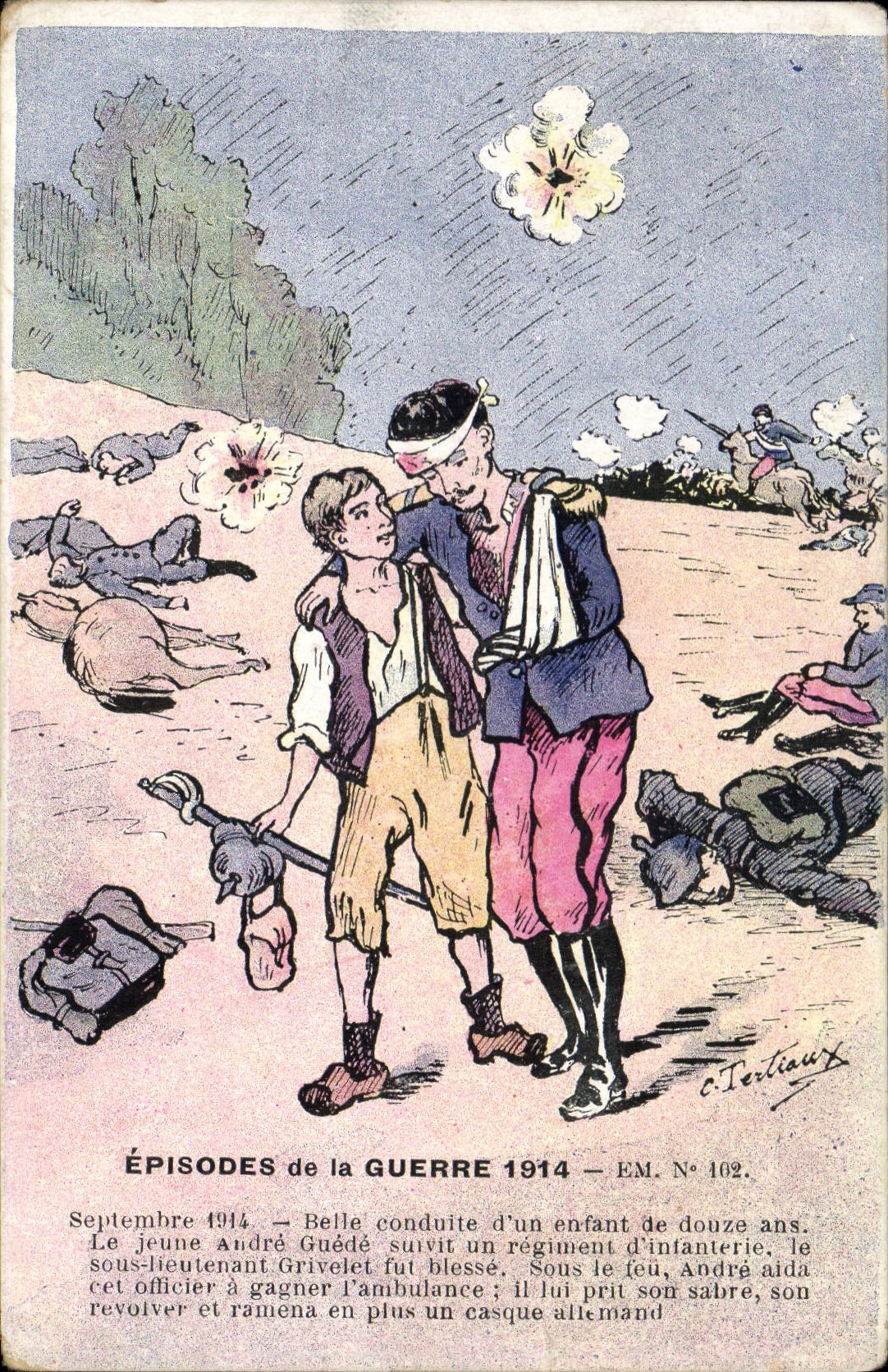 Vintage Postcard Militaria War of 1914