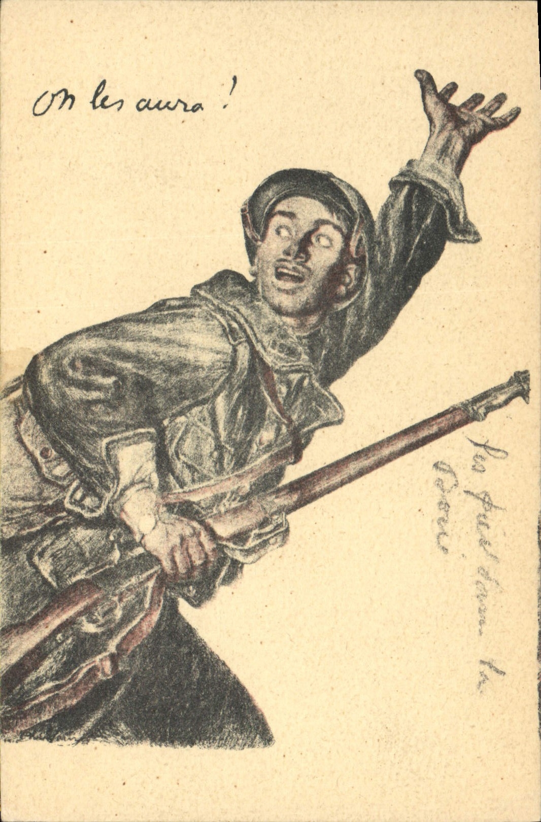 CPA Militaria On les aura !