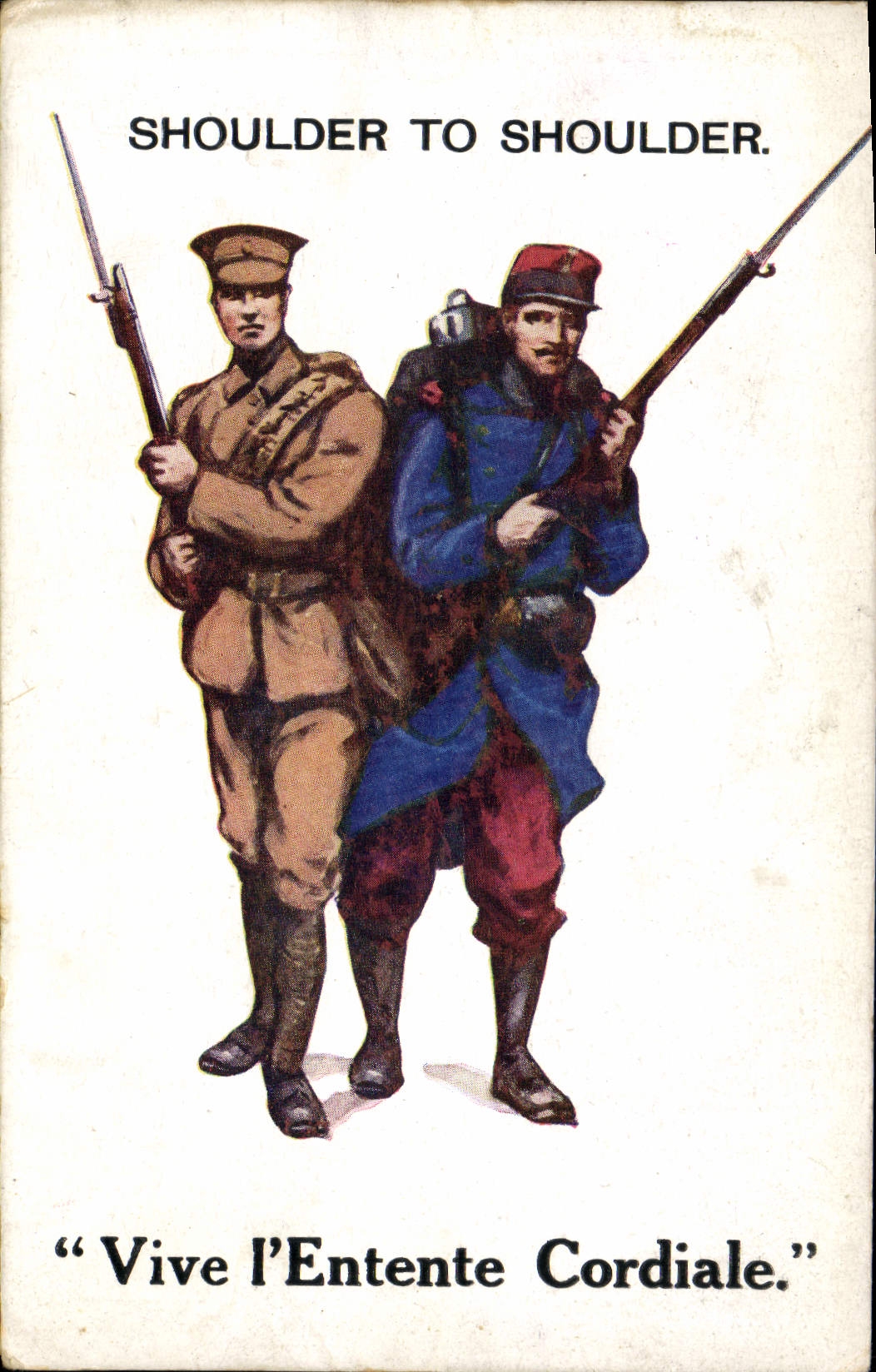 CPA Militaria Vive l'entente cordiale