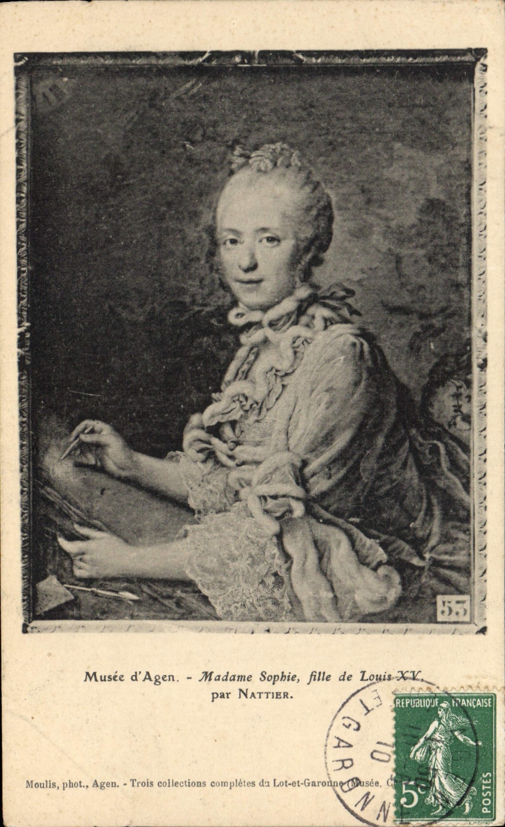 CPA Musee d'Angers Madame Sophie fille de louis XV par Nattier 
