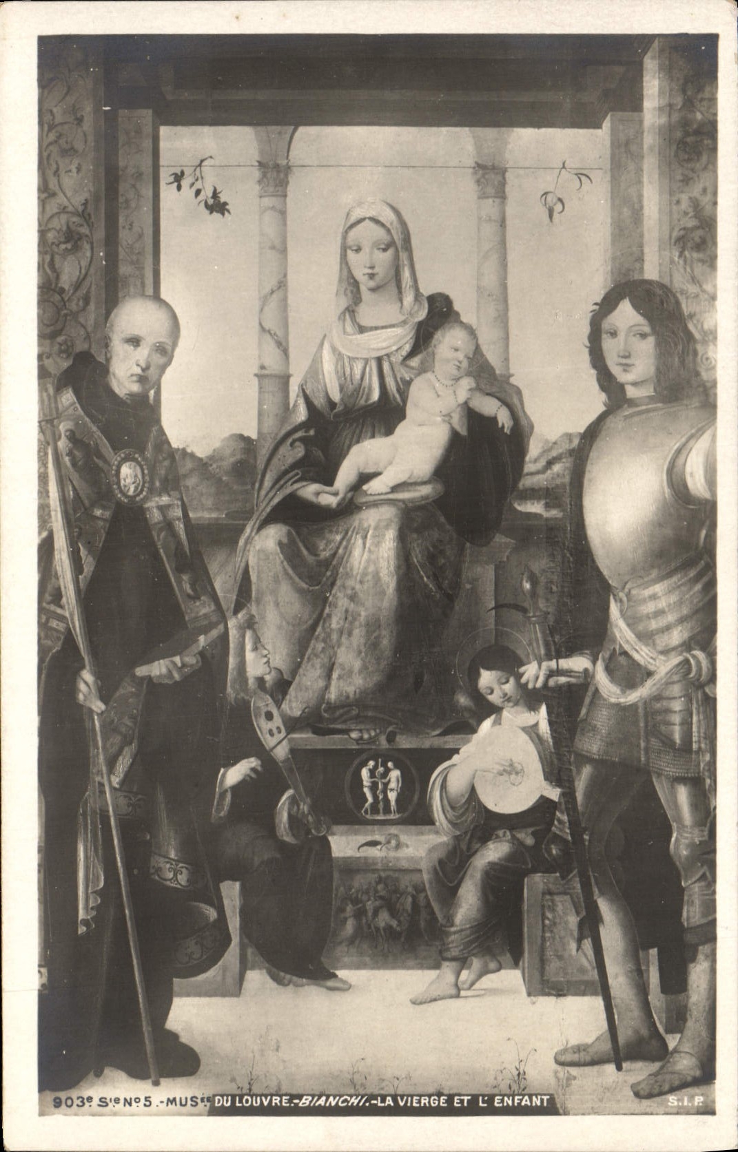 CPA Paris Musee du Louvre Bianchi La vierge et l'enfant 