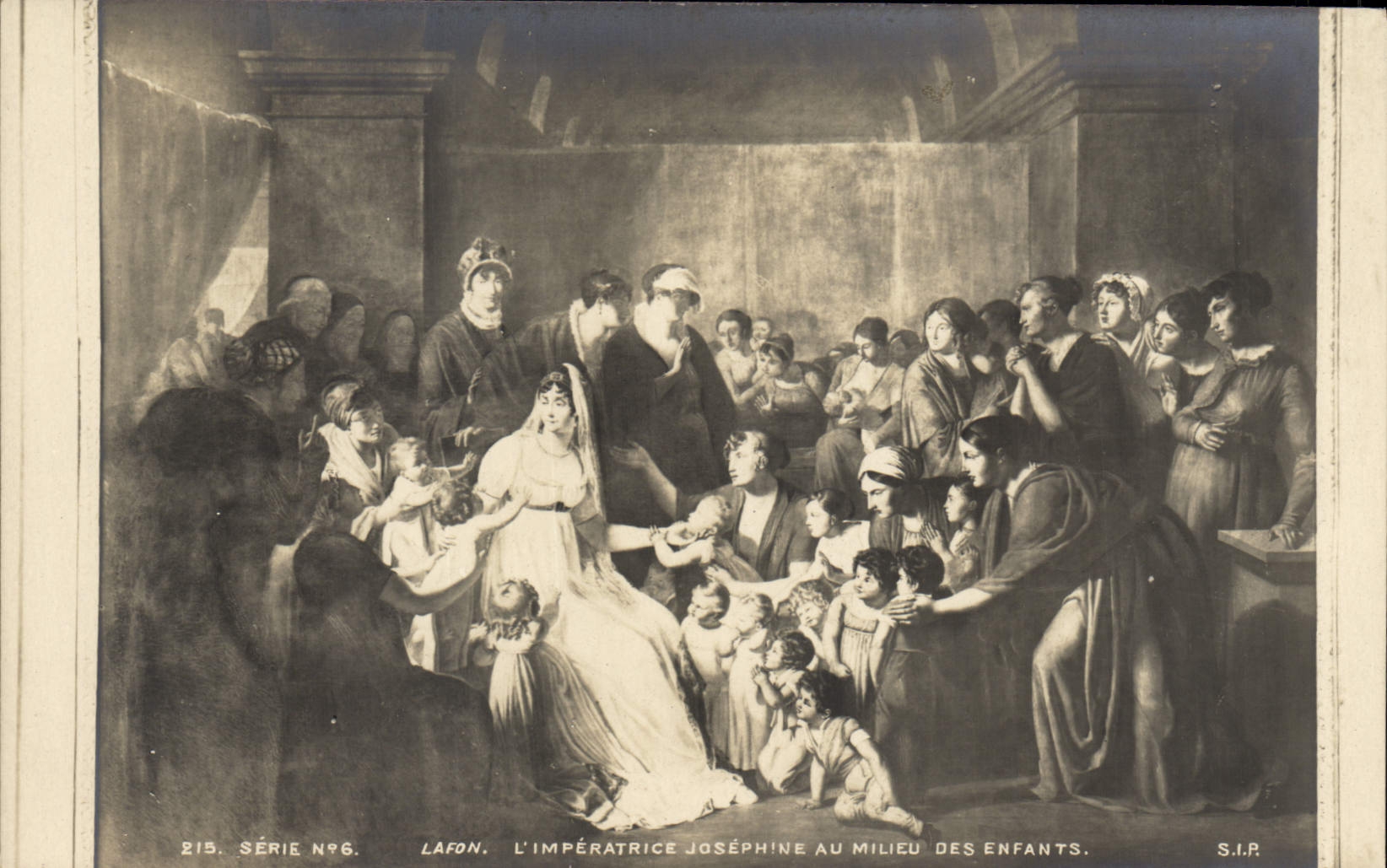 CPA Lafon l'imperatrice Josephine au milieu des enfants 