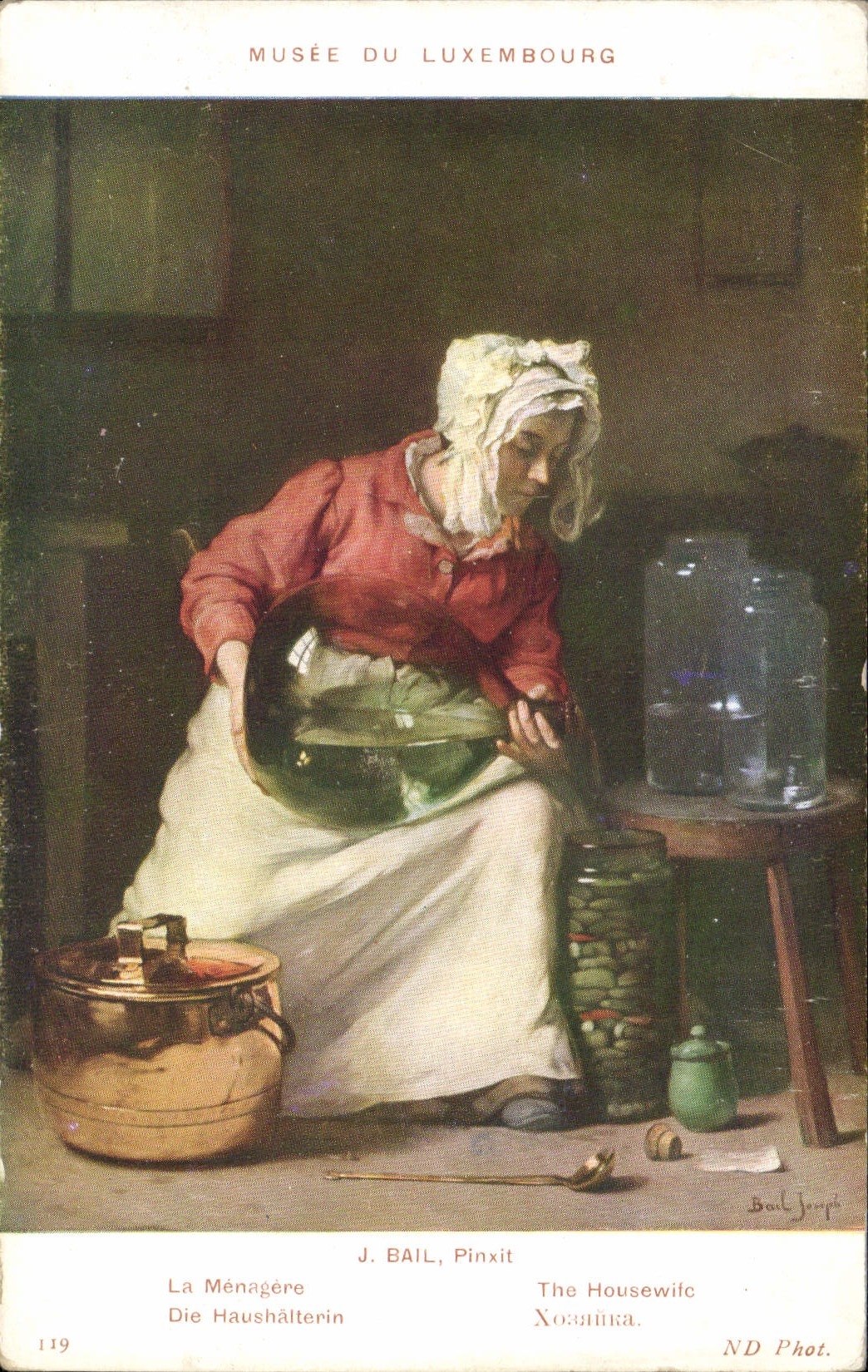 Vintage Postcard Museum of Luxembourg Lease the housewife