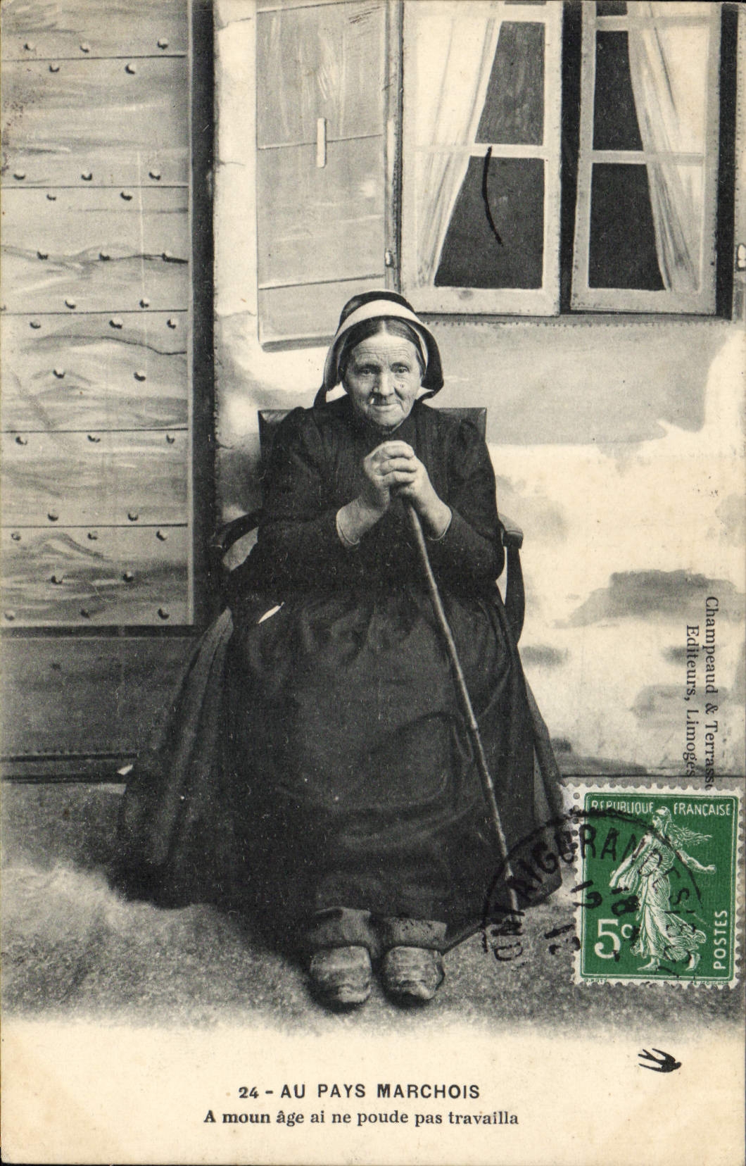 Vintage Postcard Folklore With the Marchois Country