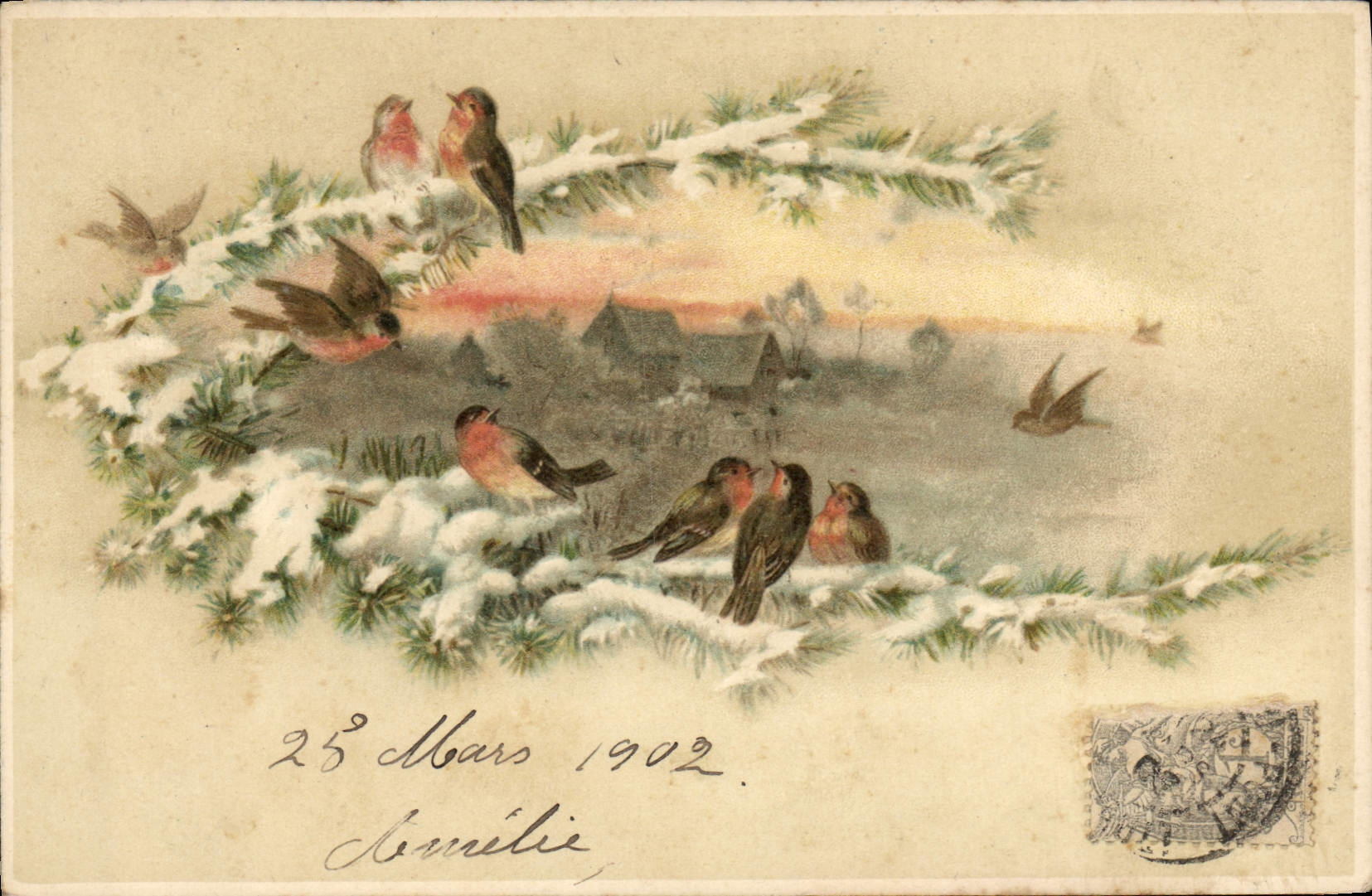 CPA Fantaisie Illustrateur Oiseaux