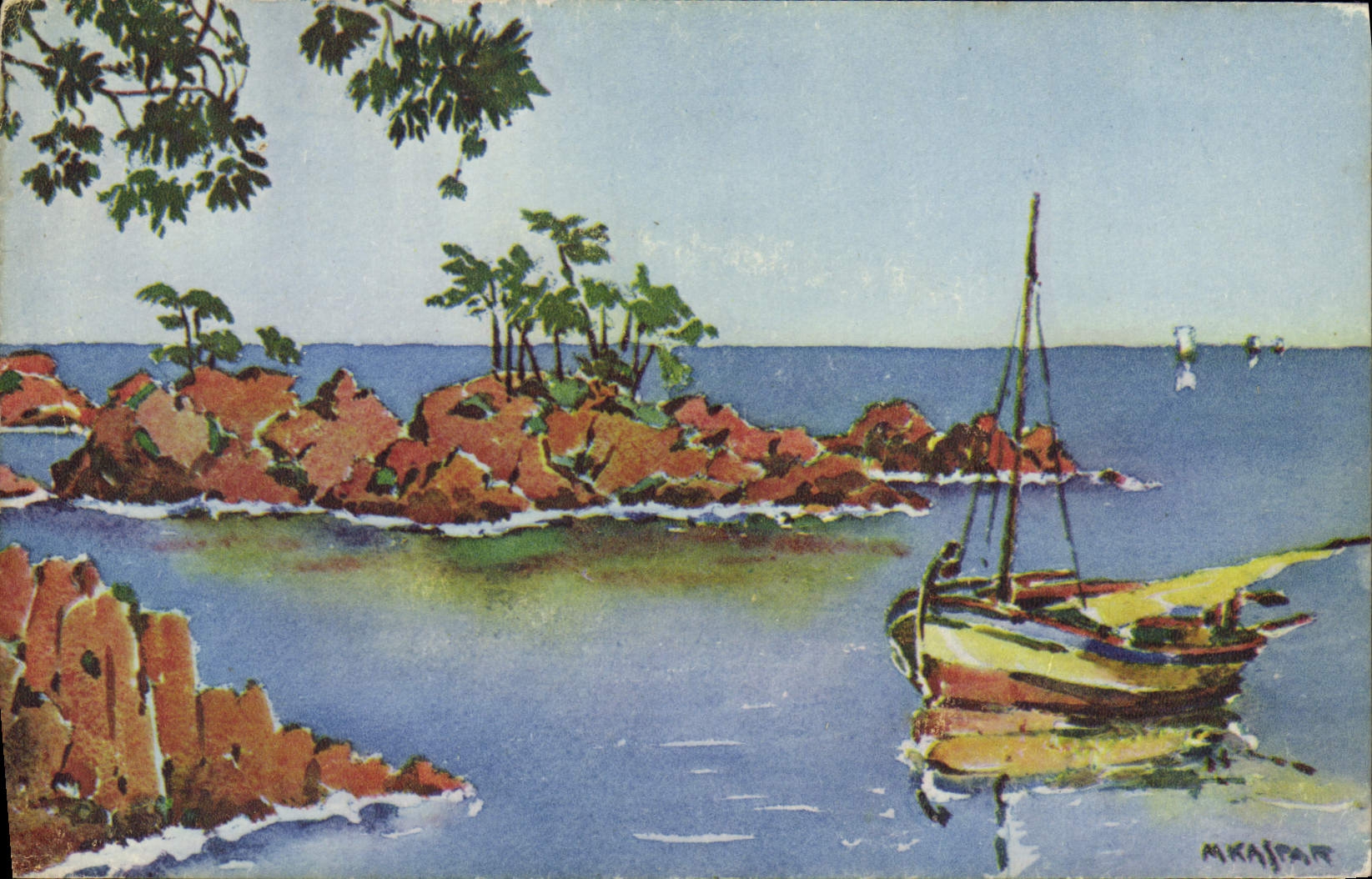 CPA Fantaisie Illustrateur Annemasse Bateau