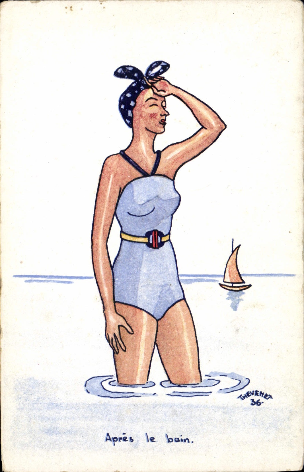 CPA Fantaisie Illustrateur Femme Apres le bain
