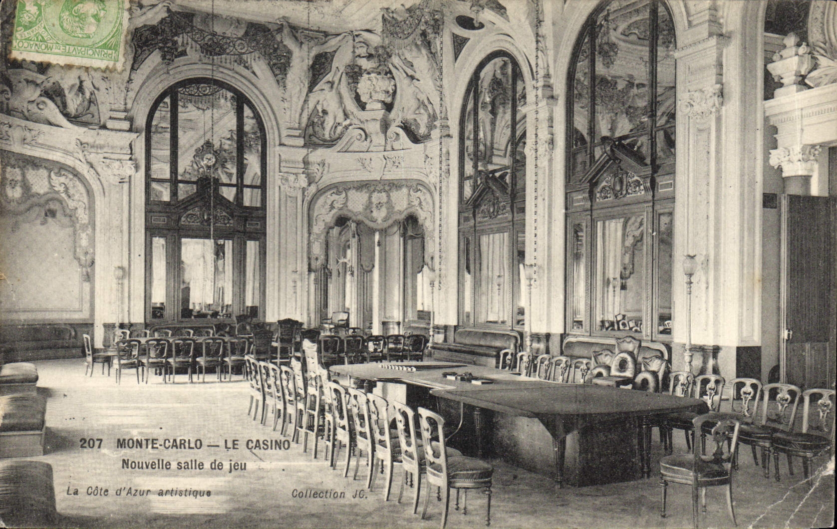 Vintage Postcard Casino of Monte Carlo New gaming room