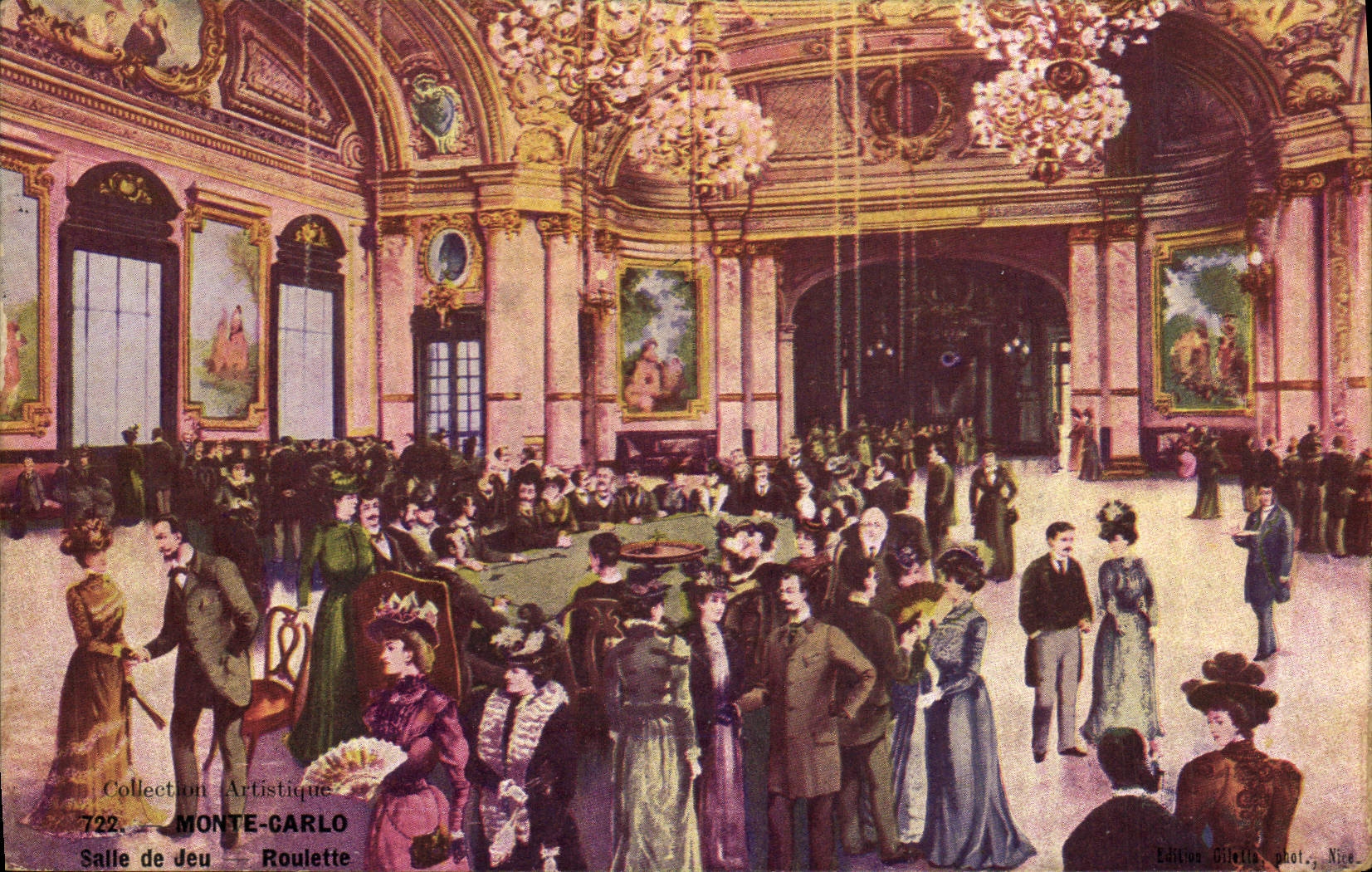 Vintage Postcard Casino of Monte Carlo Caster