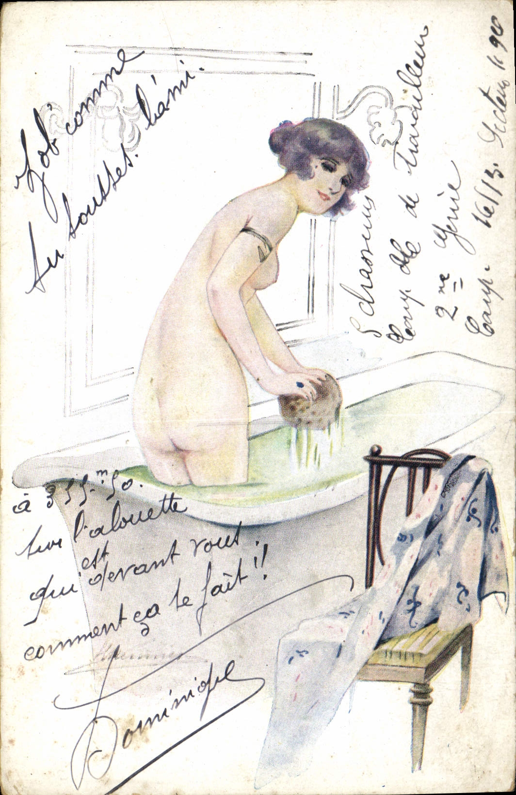 CPA Fantaisie Illustrateur Femme