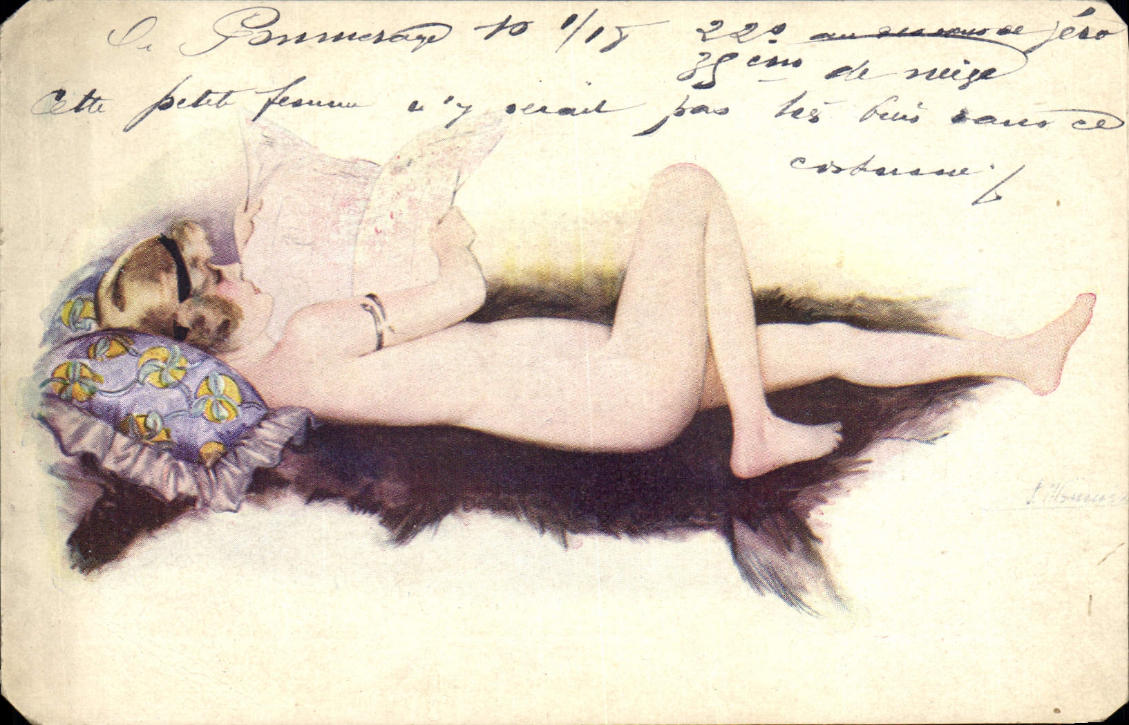 CPA Fantaisie Illustrateur Femme