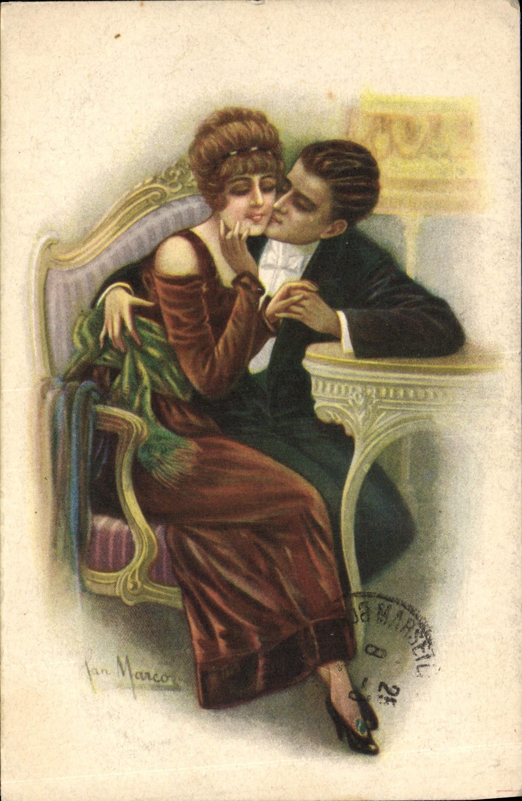 CPA Fantaisie Illustrateur Femme