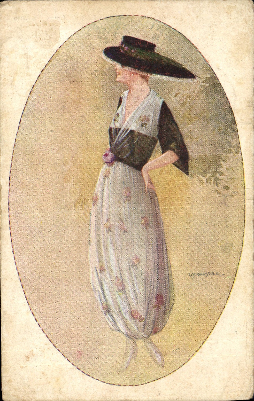 CPA Fantaisie Illustrateur Monestier Femme