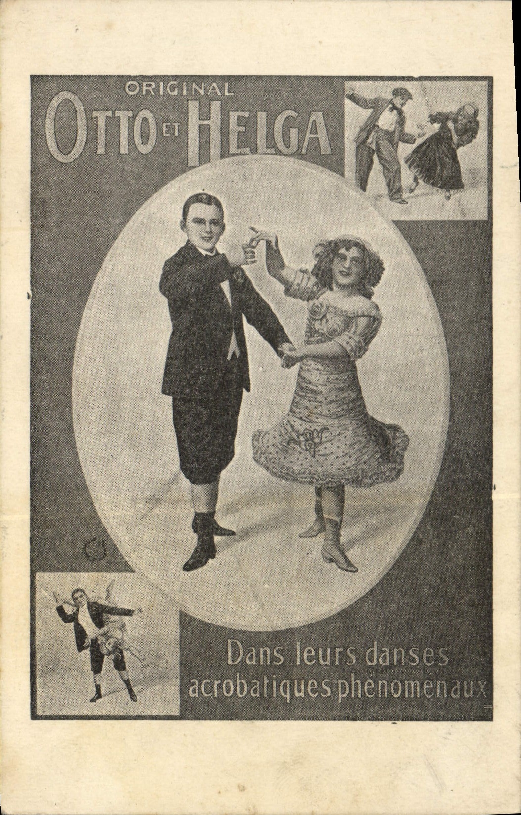 Vintage Postcard Otto and Helga lifting Dances