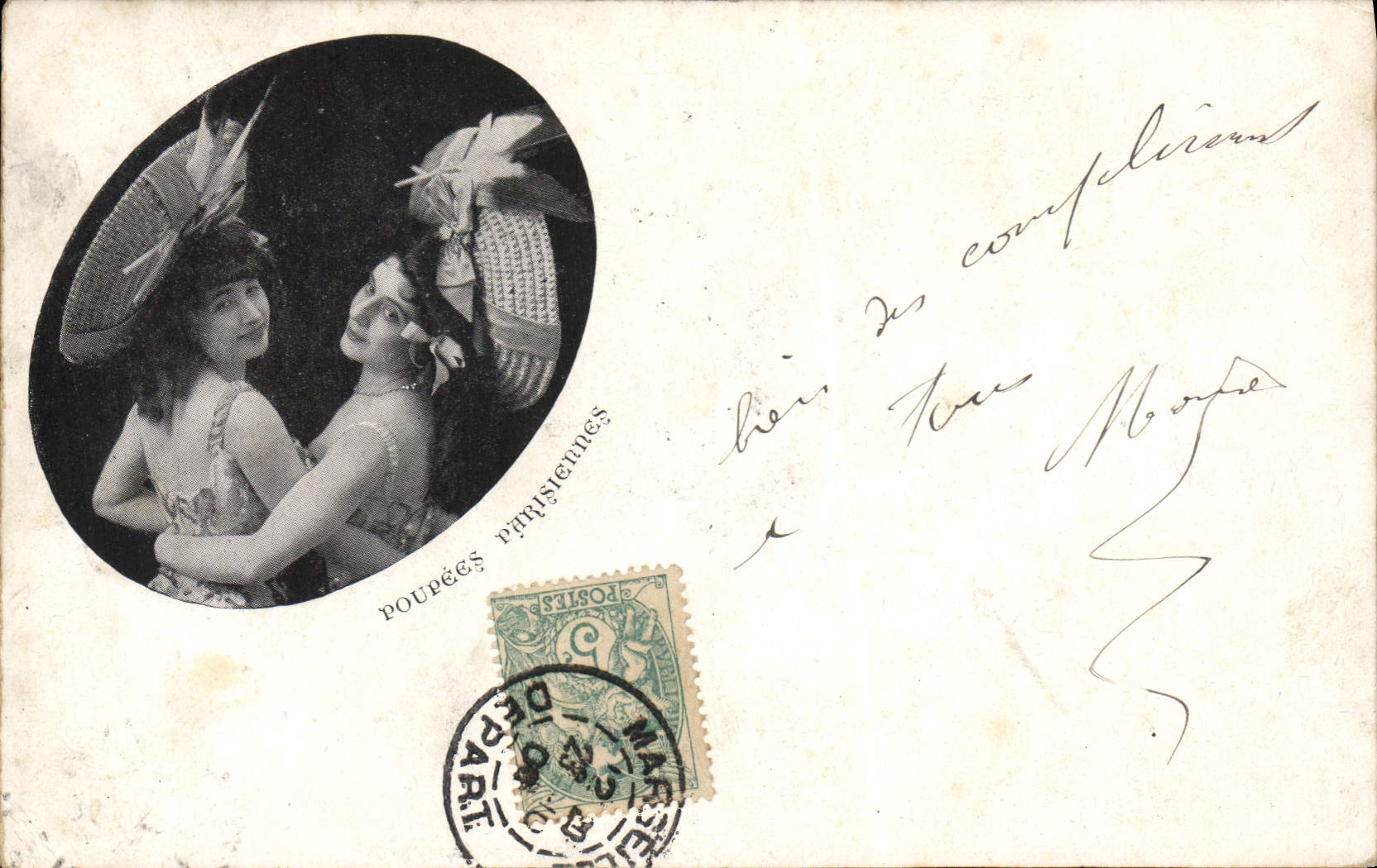 Vintage Postcard Parisian Headstocks