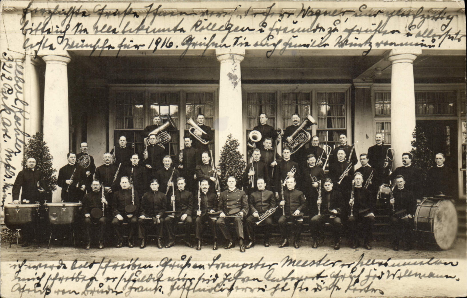 CARTE PHOTO Minneapolis Troupe de musiciens Cuivre 