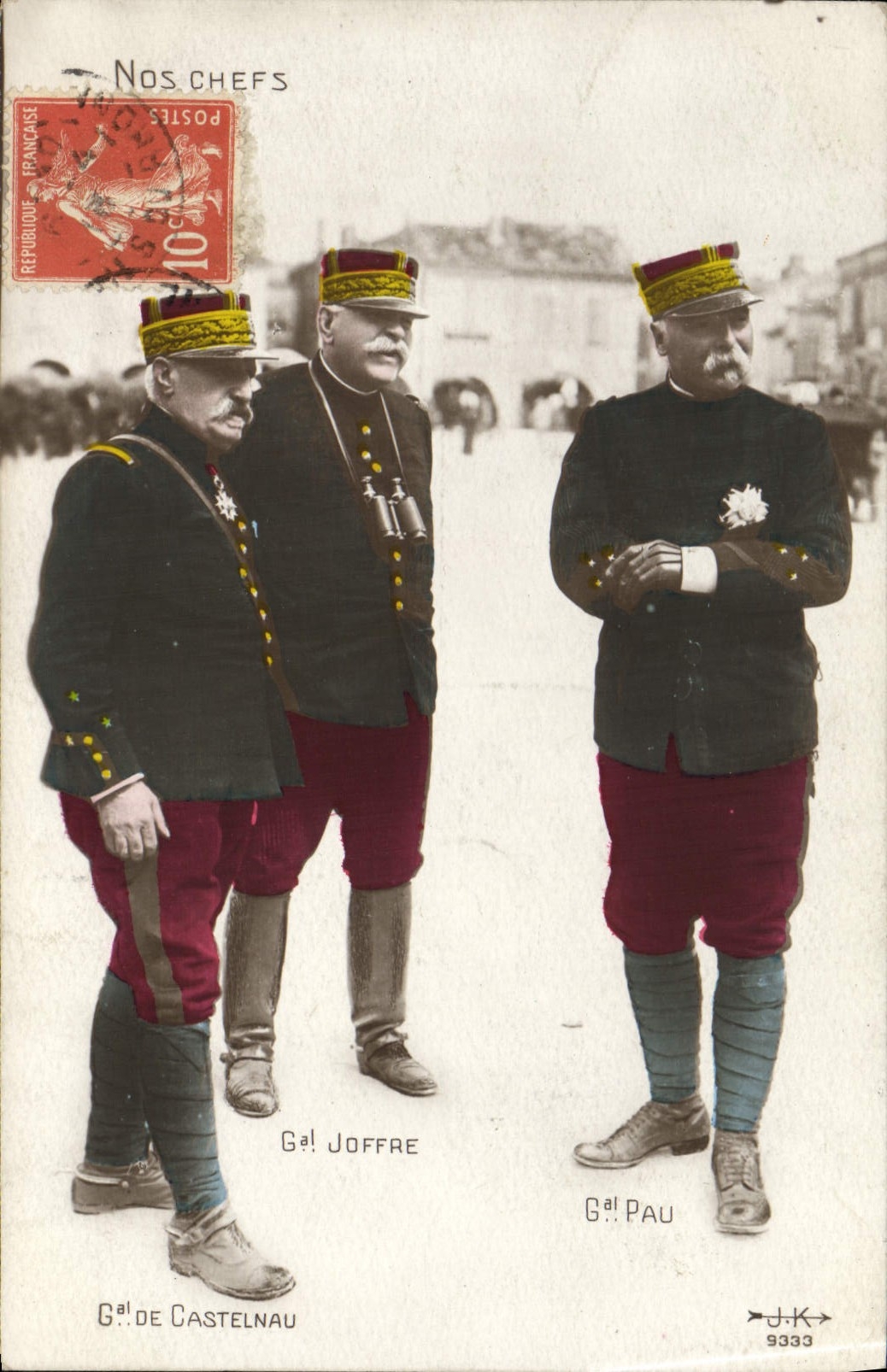 Vintage Postcard General Militaria of Castelnau Joffre Pau