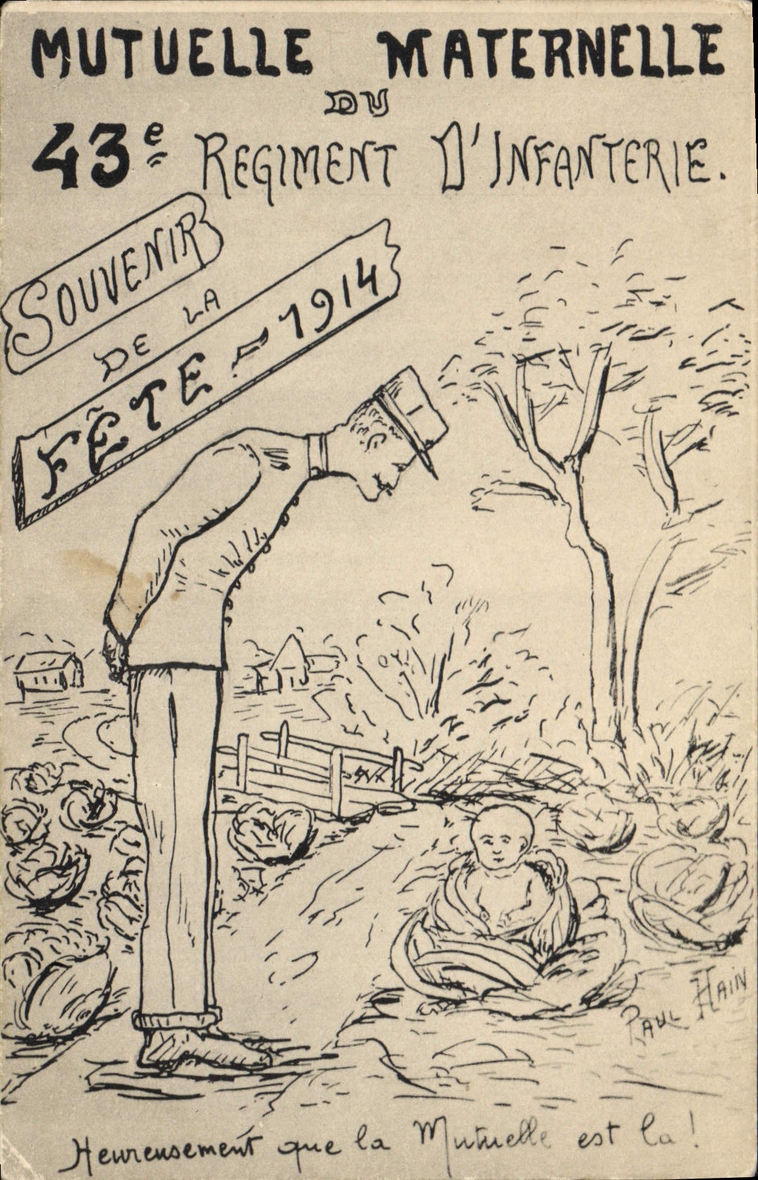 CPA Militaria Mutuelle maternelle du 43eme regiment d'infanterie