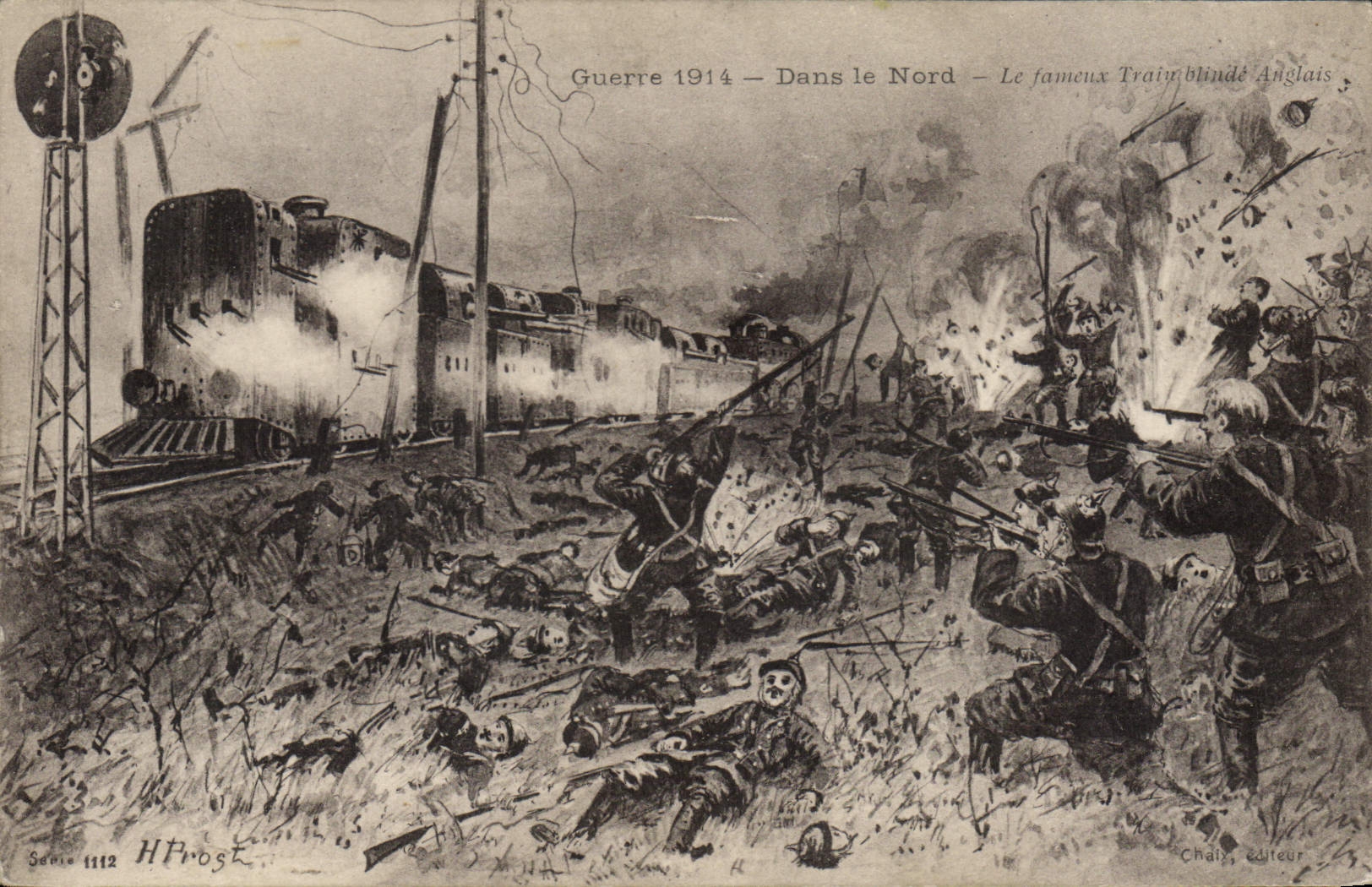 CPA Militaria Dans le Nord Le fameux Train blinde anglais Train