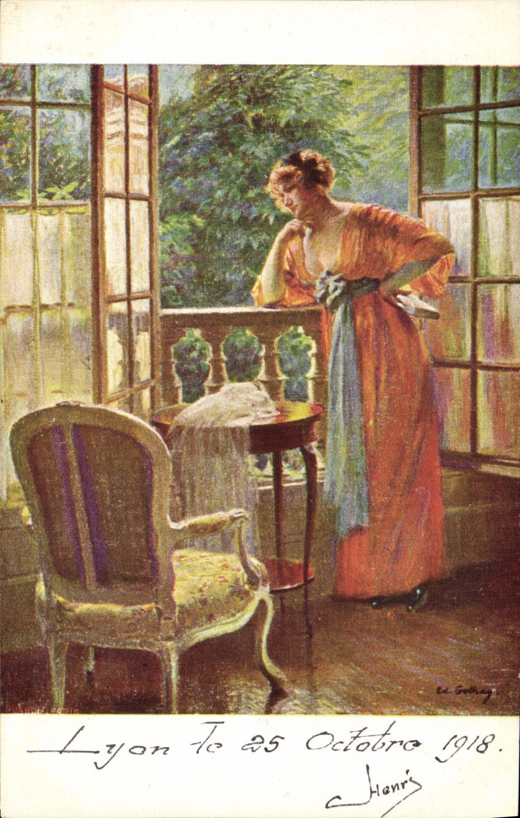 CPA Gelhay L'amant attendu 