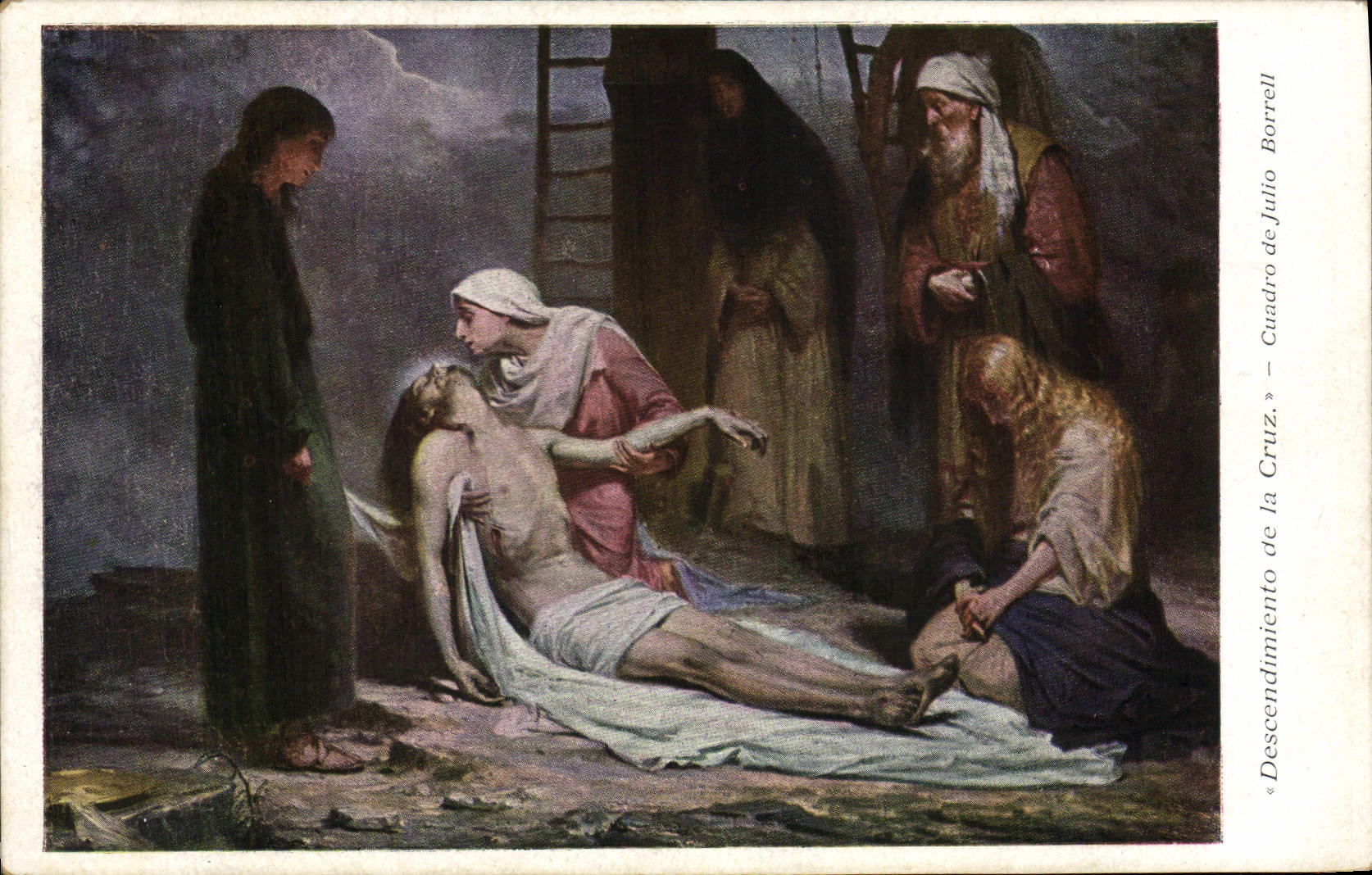 CPA Descendimiento de la Cruz Cundro de Julio Borrell 