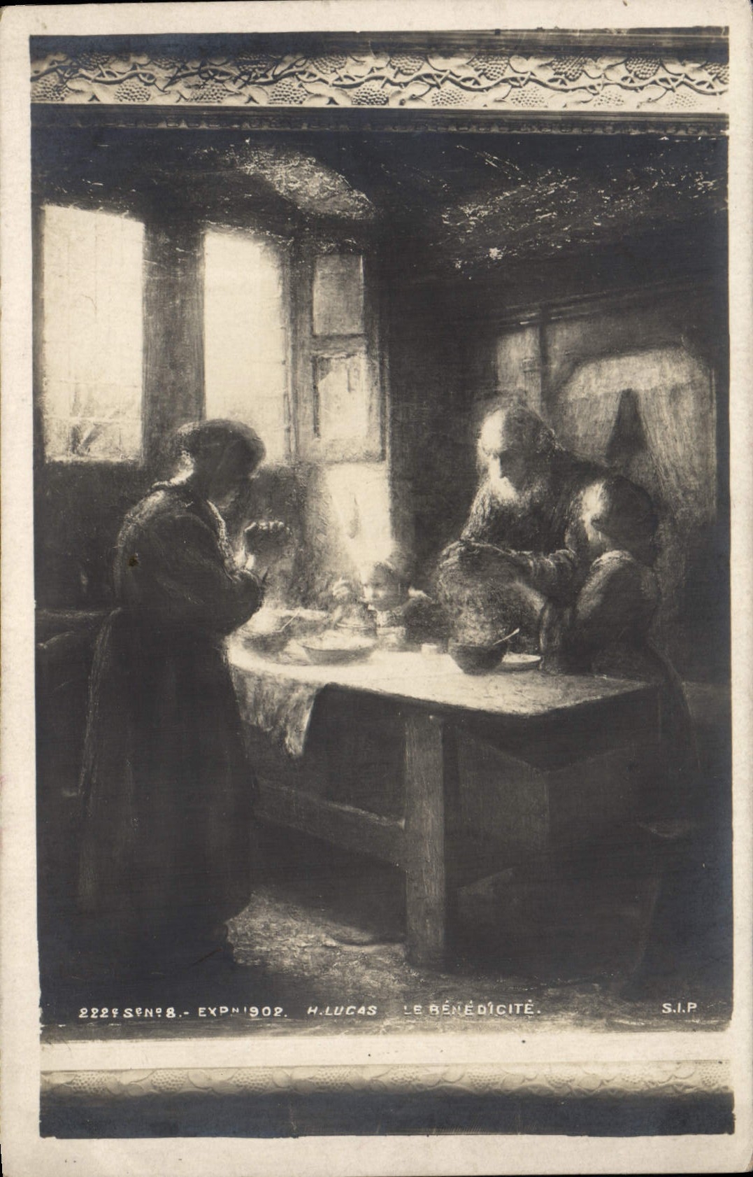 CPA Exposition 1902 Lucas La benedicite 