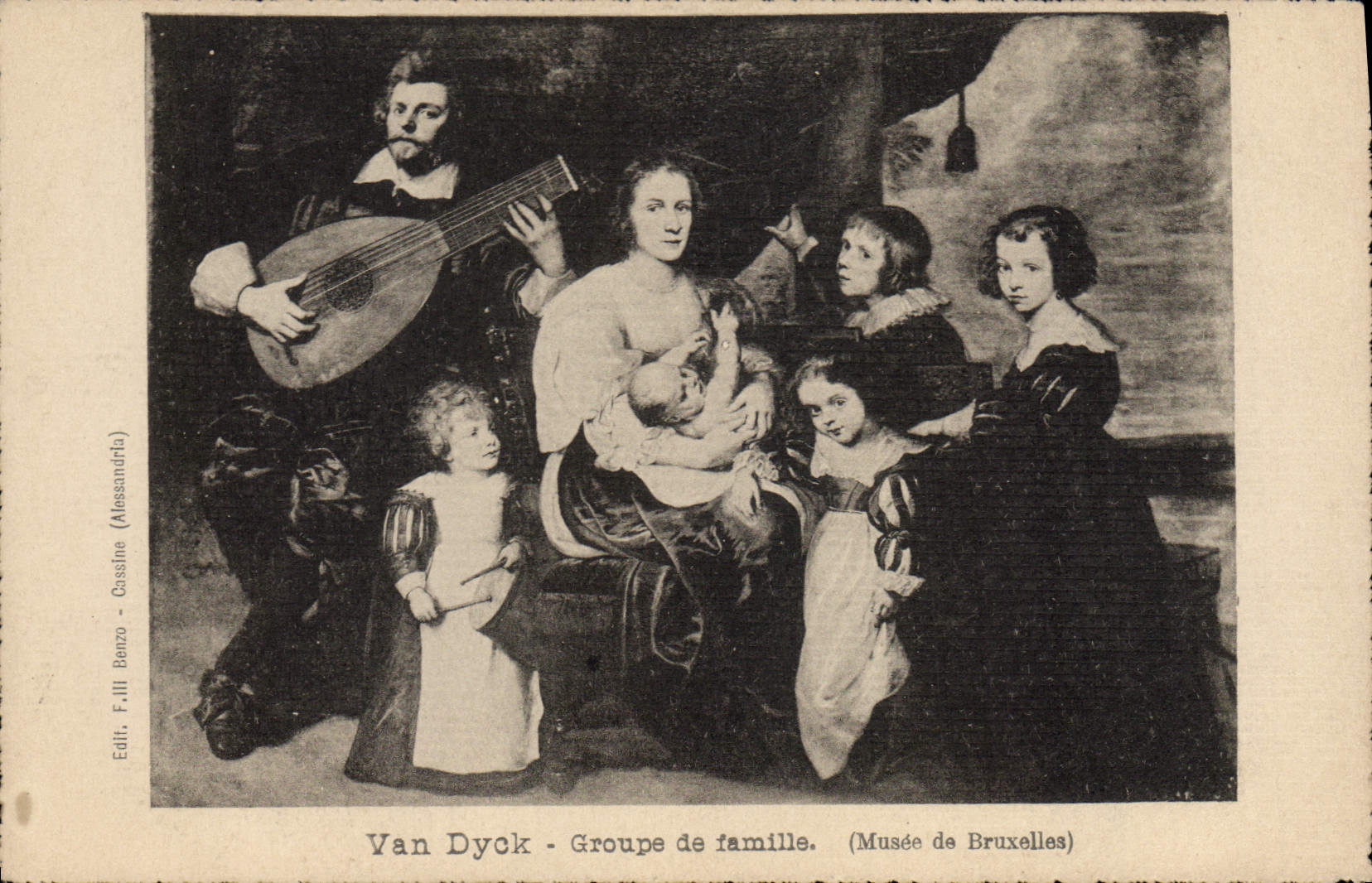 Vintage Postcard Van Dyck Groups of Musee family of Brussels