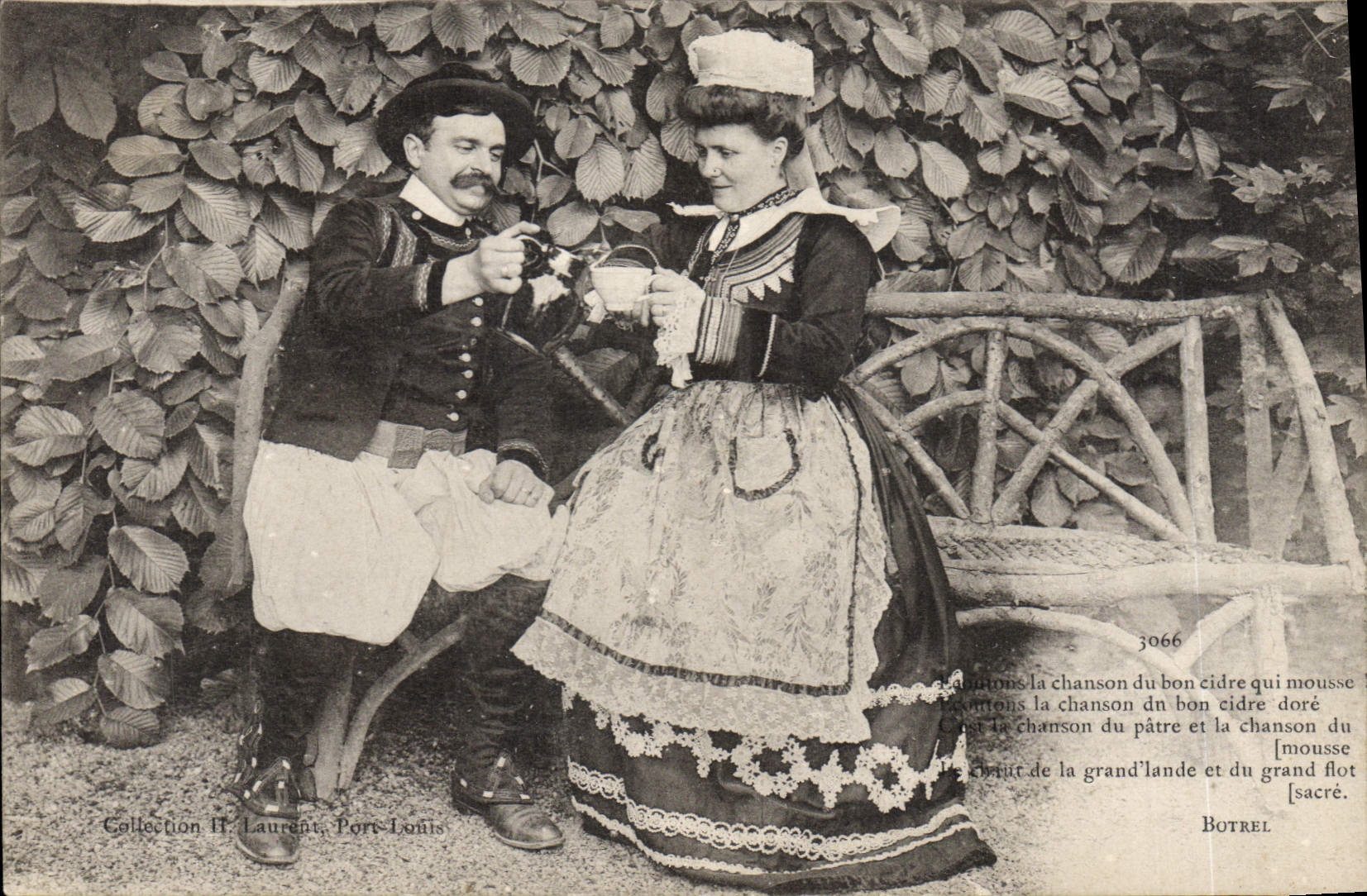 CPA Folklore Botrel Cidre