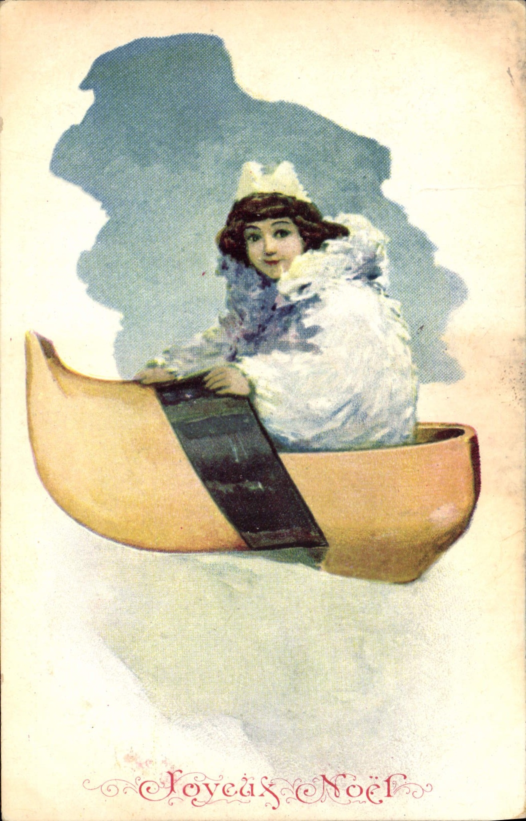 CPA Fantaisie Enfant Sabot Noel