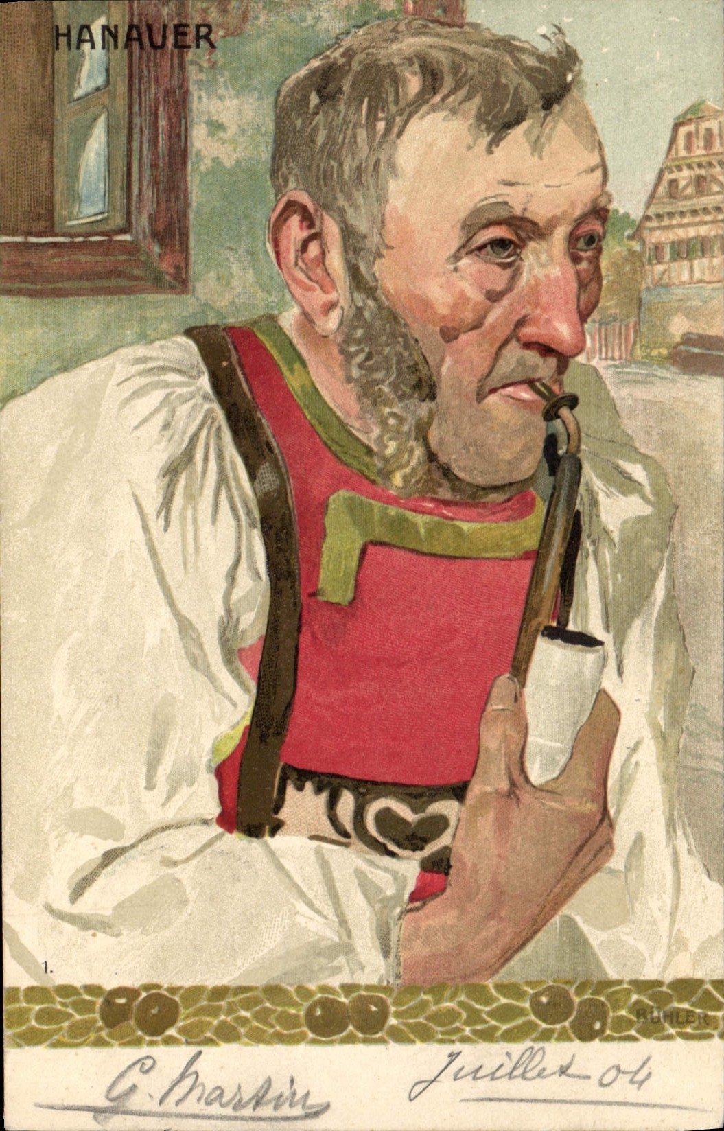 Vintage Postcard Fantasy Hanauer Man