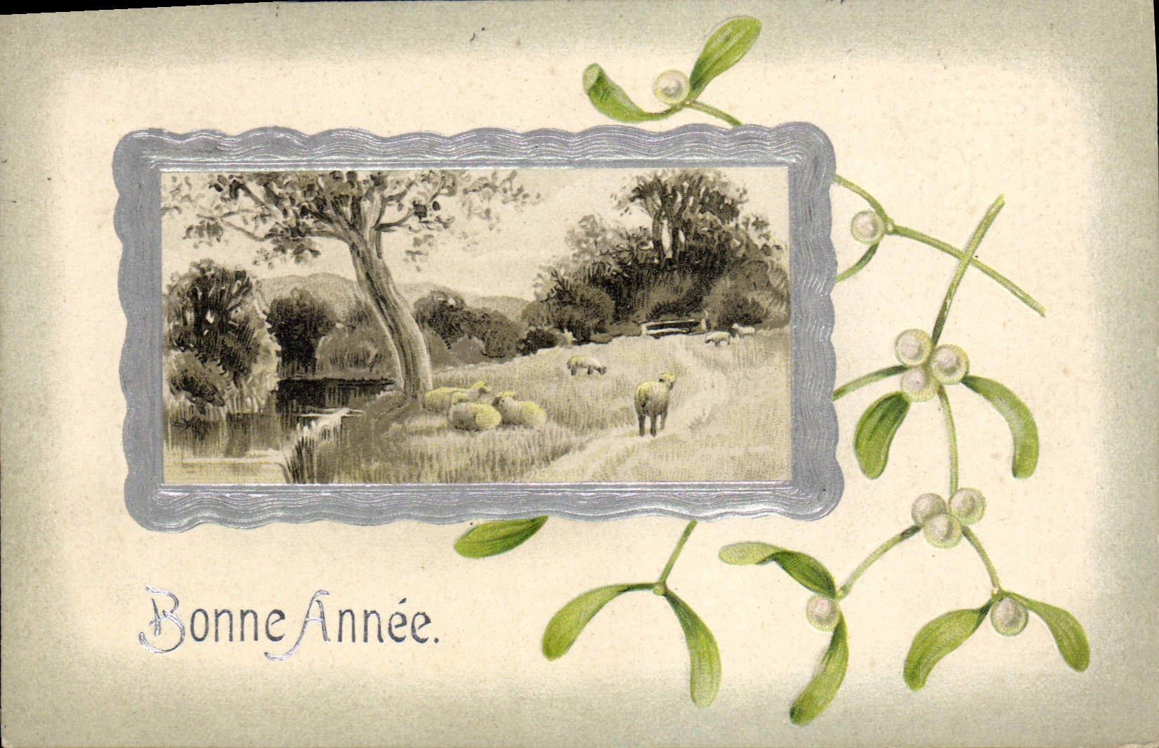 CPA Fantaisie Fleurs Moutons