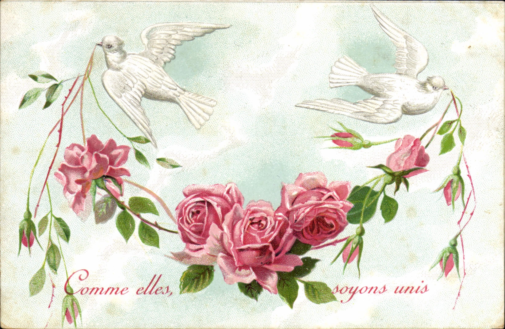 CPA Fantaisie Fleurs Colombes