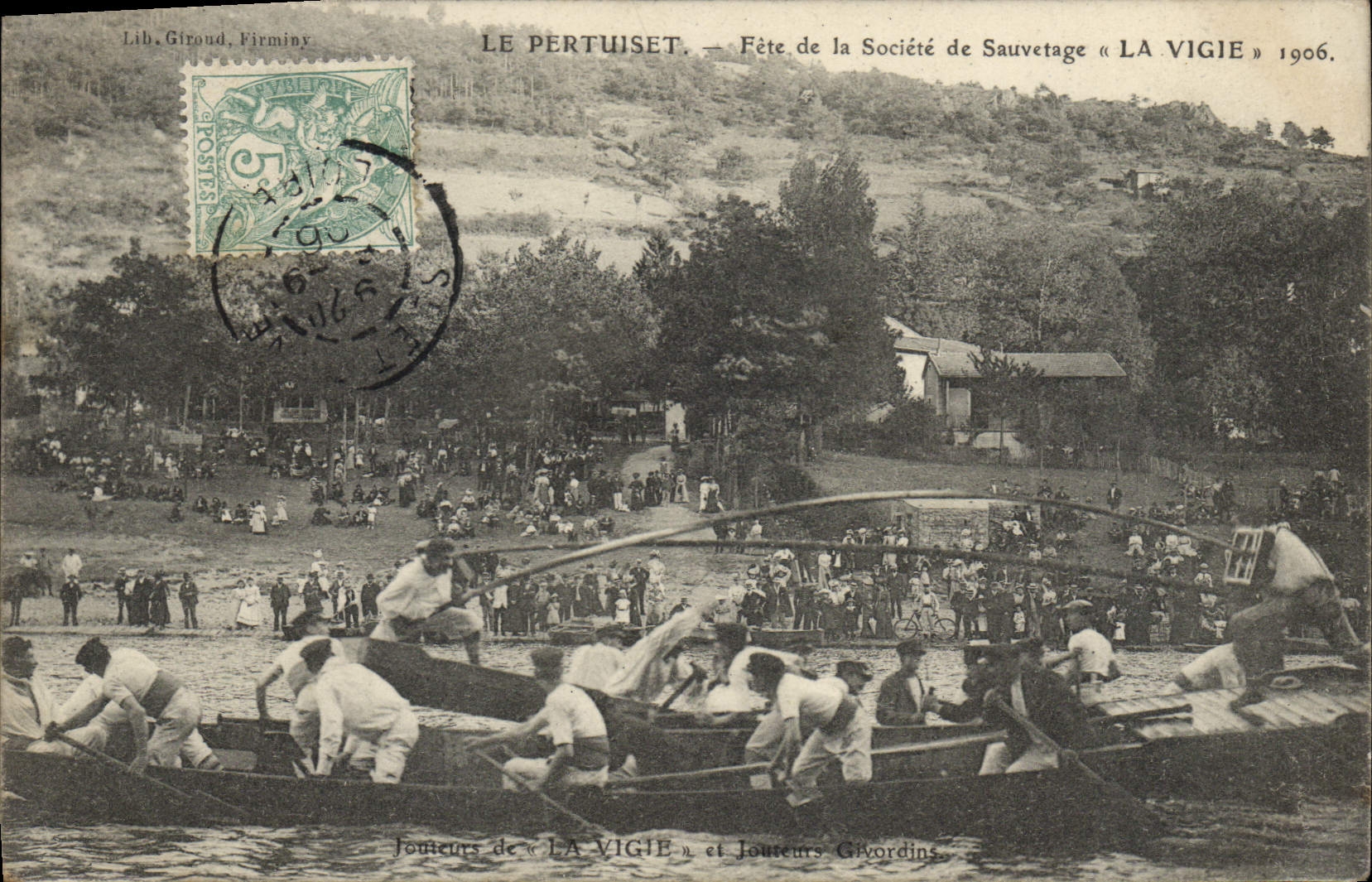 Vintage Postcard Pertuiset Celebrates Salvage company the Watchtower 1906